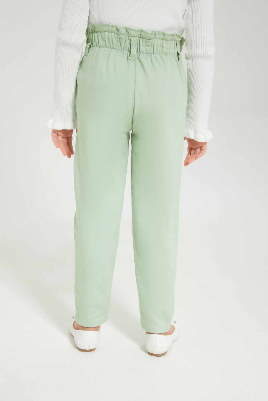 Redtag-Girls-Green-Baggy-Jeans-Category:Jeans,-Colour:Green,-Deals:New-In,-Dept:Girls,-Filter:Girls-(2-to-8-Yrs),-GIR-Jeans,-New-In-GIR-APL,-Non-Sale,-S23A,-Section:Girls-(0-to-14Yrs)-Girls-2 to 8 Years