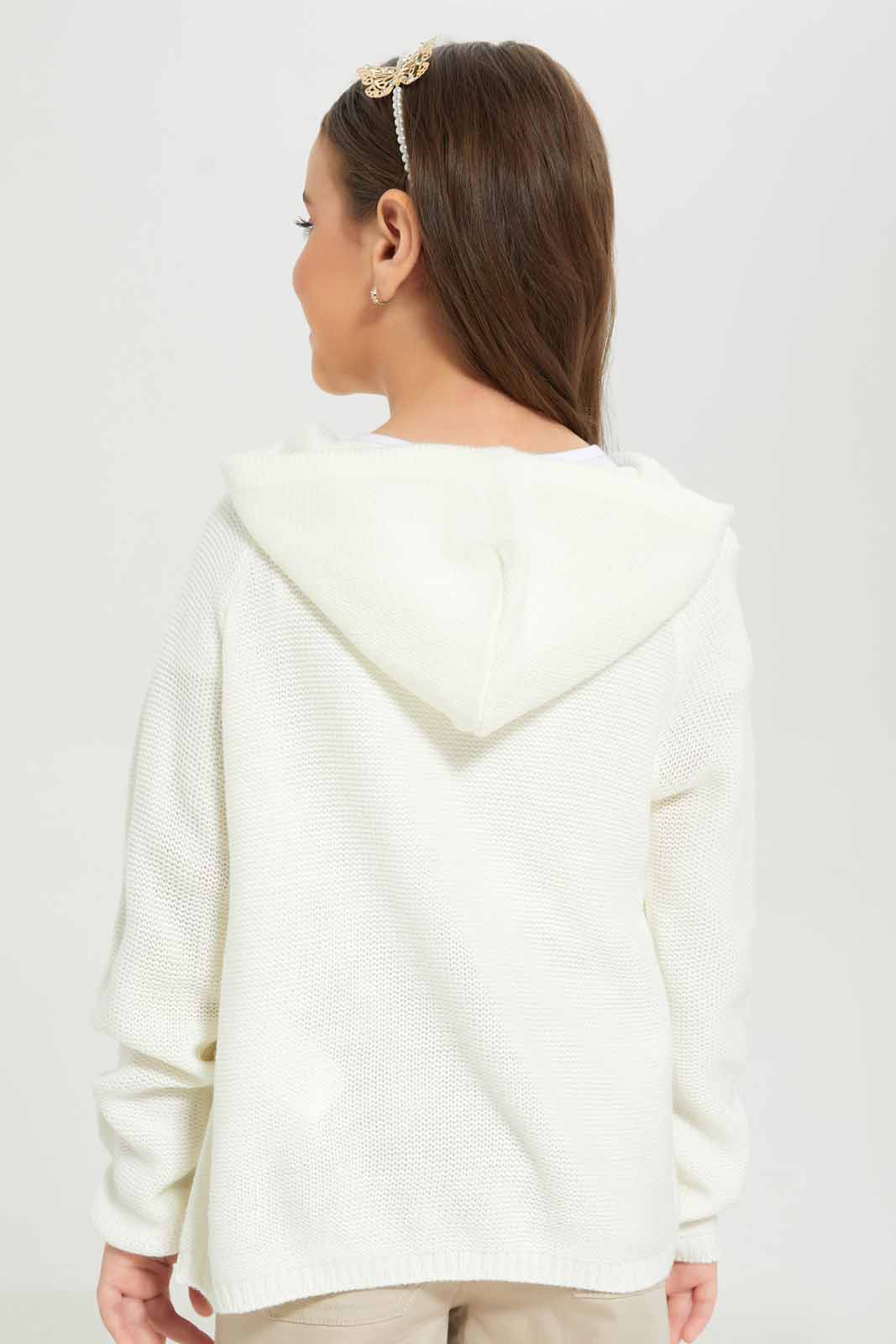 Redtag-Girls-Cream-Hooded-Cardigan-Category:Cardigans,-Colour:Cream,-Deals:New-In,-Dept:Girls,-Filter:Girls-(2-to-8-Yrs),-GIR-Cardigans,-New-In-GIR-APL,-Non-Sale,-S23A,-Section:Girls-(0-to-14Yrs)-Girls-2 to 8 Years
