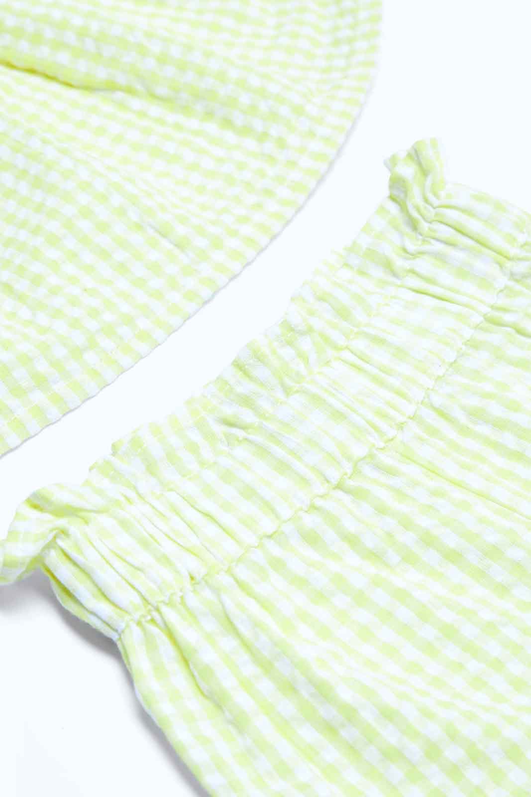 Redtag-Girls-Yellow-Checkered-Top-With-Short-Category:Sets,-Colour:Yellow,-Deals:2-FOR-89,-Deals:New-In,-Dept:Girls,-Filter:Infant-Girls-(3-to-24-Mths),-ING-Sets,-MQN,-New-In-ING-APL,-Non-Sale,-S23B,-Section:Girls-(0-to-14Yrs)-Infant-Girls-3 to 24 Months