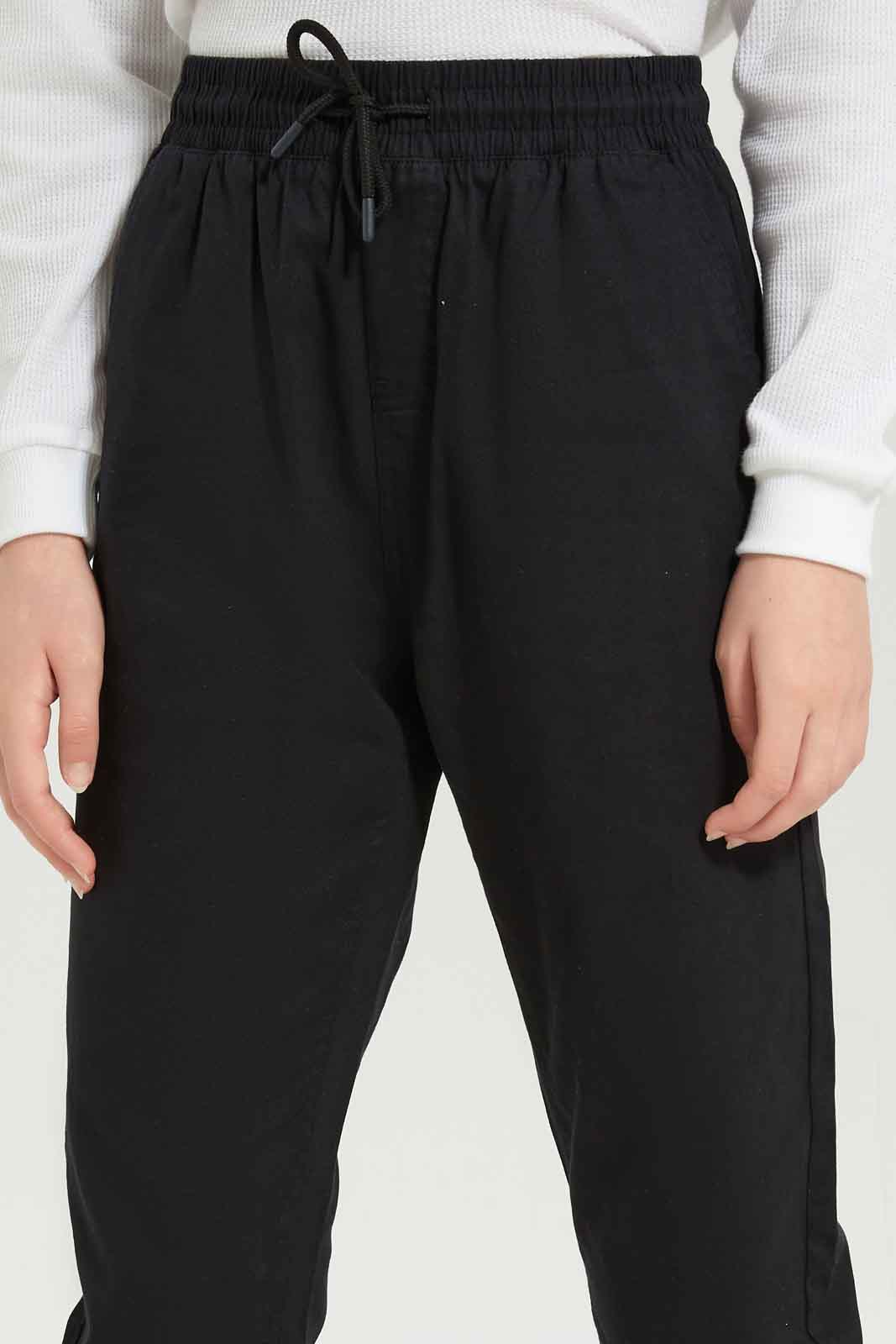 Redtag-Girls-Black-Poplin-Pants-Category:Trousers,-Colour:Black,-Deals:New-In,-Dept:Girls,-Filter:Senior-Girls-(8-to-14-Yrs),-GSR-Trousers,-New-In-GSR-APL,-Non-Sale,-S23B,-Section:Girls-(0-to-14Yrs),-TBL-Senior-Girls-9 to 14 Years