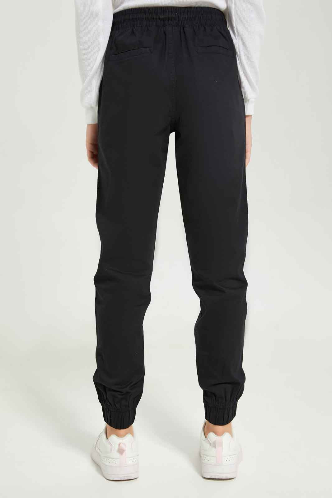 Redtag-Girls-Black-Poplin-Pants-Category:Trousers,-Colour:Black,-Deals:New-In,-Dept:Girls,-Filter:Senior-Girls-(8-to-14-Yrs),-GSR-Trousers,-New-In-GSR-APL,-Non-Sale,-S23B,-Section:Girls-(0-to-14Yrs),-TBL-Senior-Girls-9 to 14 Years