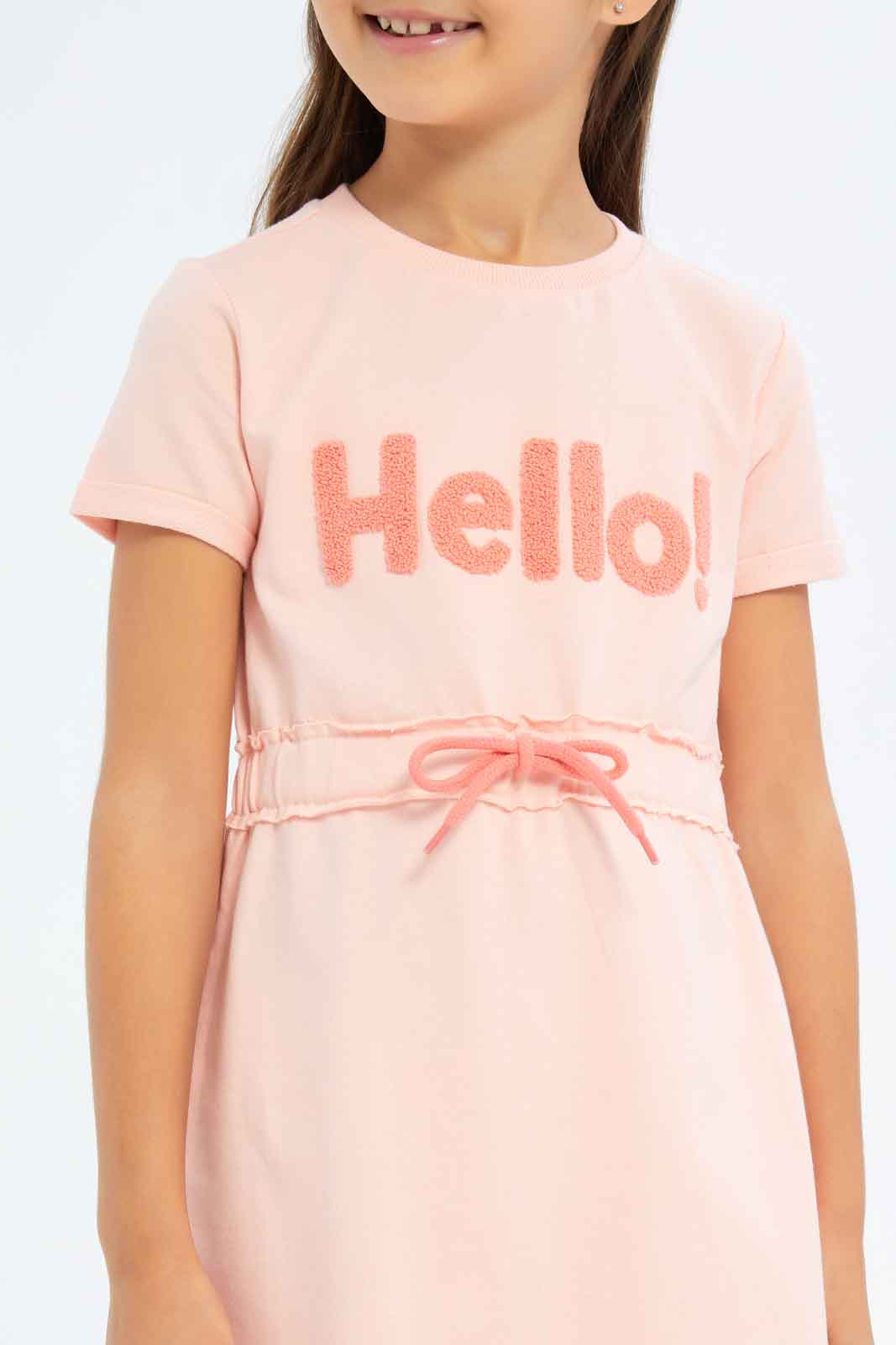 Redtag-Girls-Ss-Active-Dress---Yello-Joyful-Category:Dresses,-Colour:Orange,-Deals:New-In,-Dept:Girls,-Filter:Girls-(2-to-8-Yrs),-GIR-Dresses,-New-In-GIR-APL,-Non-Sale,-S23B,-Section:Girls-(0-to-14Yrs)-Girls-2 to 8 Years
