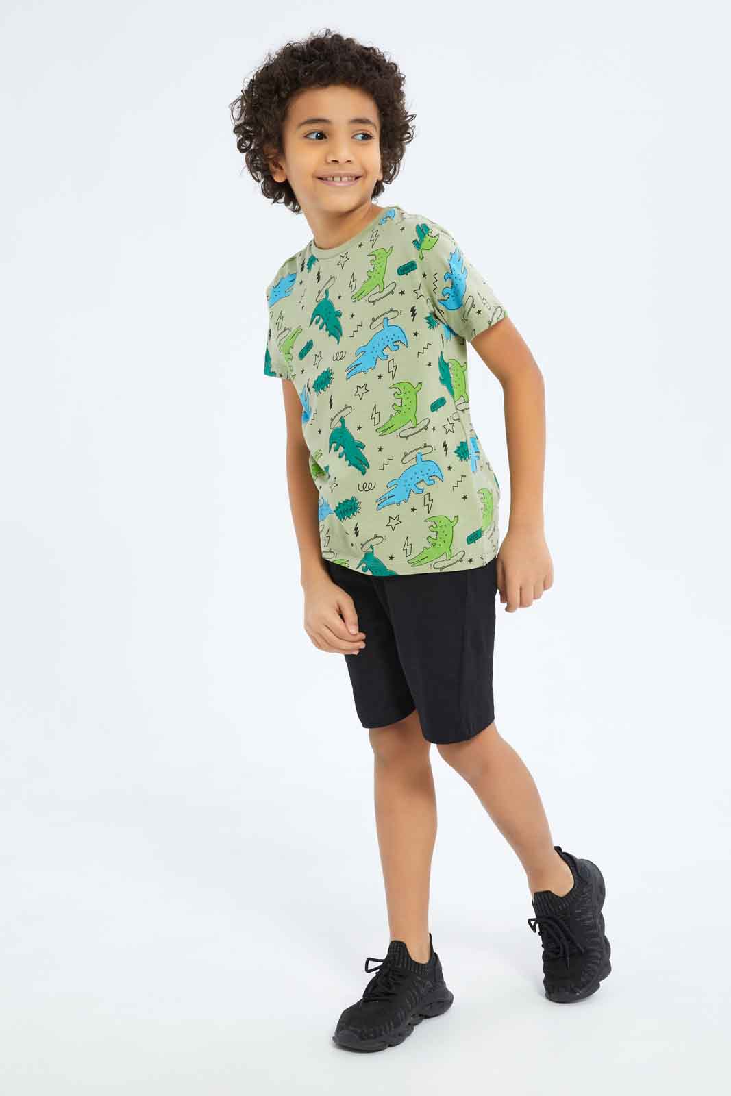 Redtag-Boys-Green-Crocodile-Aop-T-Shirt-BOY-T-Shirts,-Category:T-Shirts,-Colour:Green,-Deals:New-In,-Dept:Boys,-Filter:Boys-(2-to-8-Yrs),-New-In-BOY-APL,-Non-Sale,-S23B,-Section:Boys-(0-to-14Yrs),-TBL-Boys-2 to 8 Years