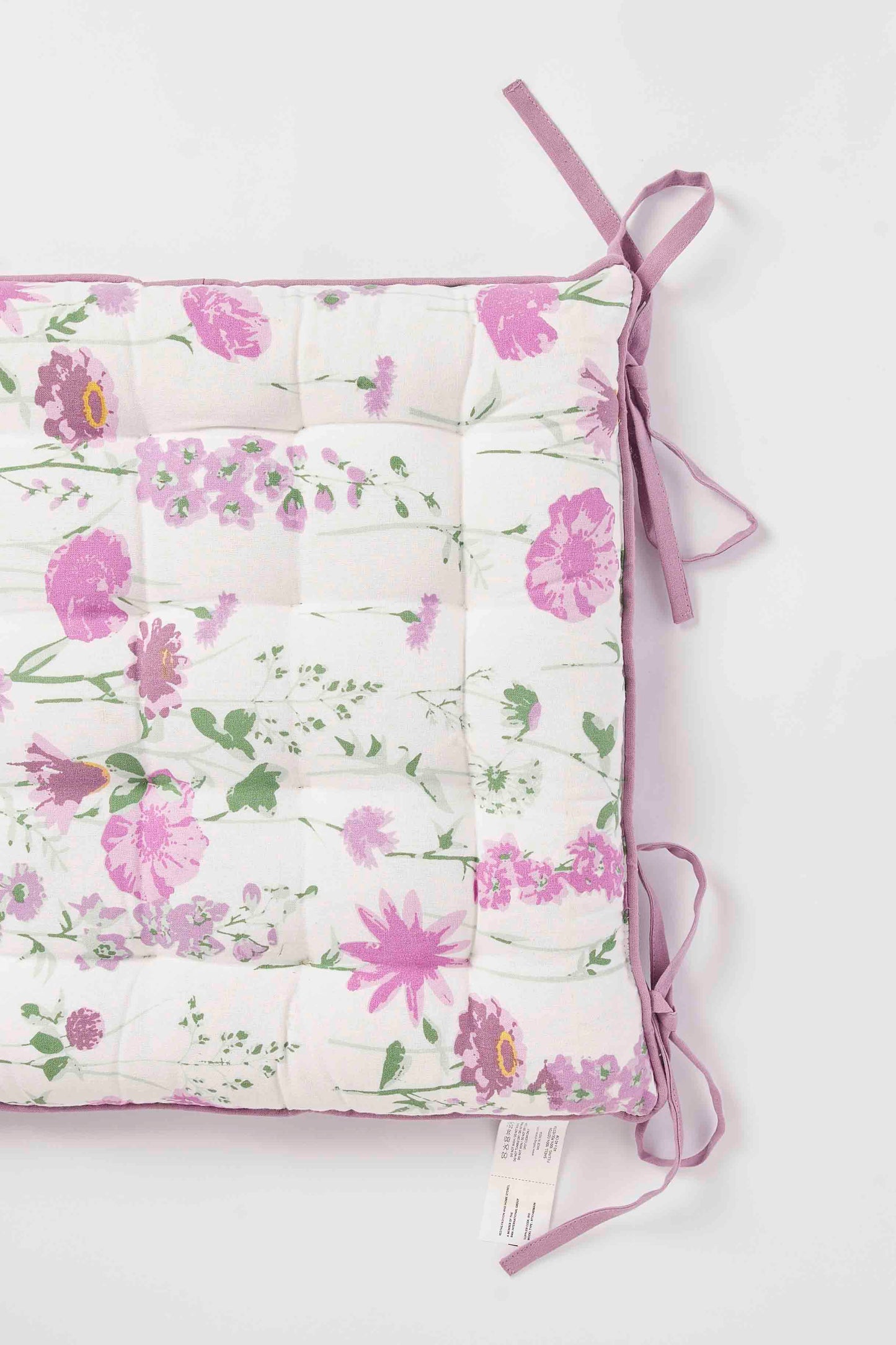 Redtag-Purple-Floral-Print-Chairpad-Category:Cushions,-Colour:Purple,-Deals:New-In,-Dept:Home,-Filter:Home-Bedroom,-HMW-BED-Cushions,-New-In-HMW-BED,-Non-Sale,-S23A,-Section:Homewares-Home-Bedroom-