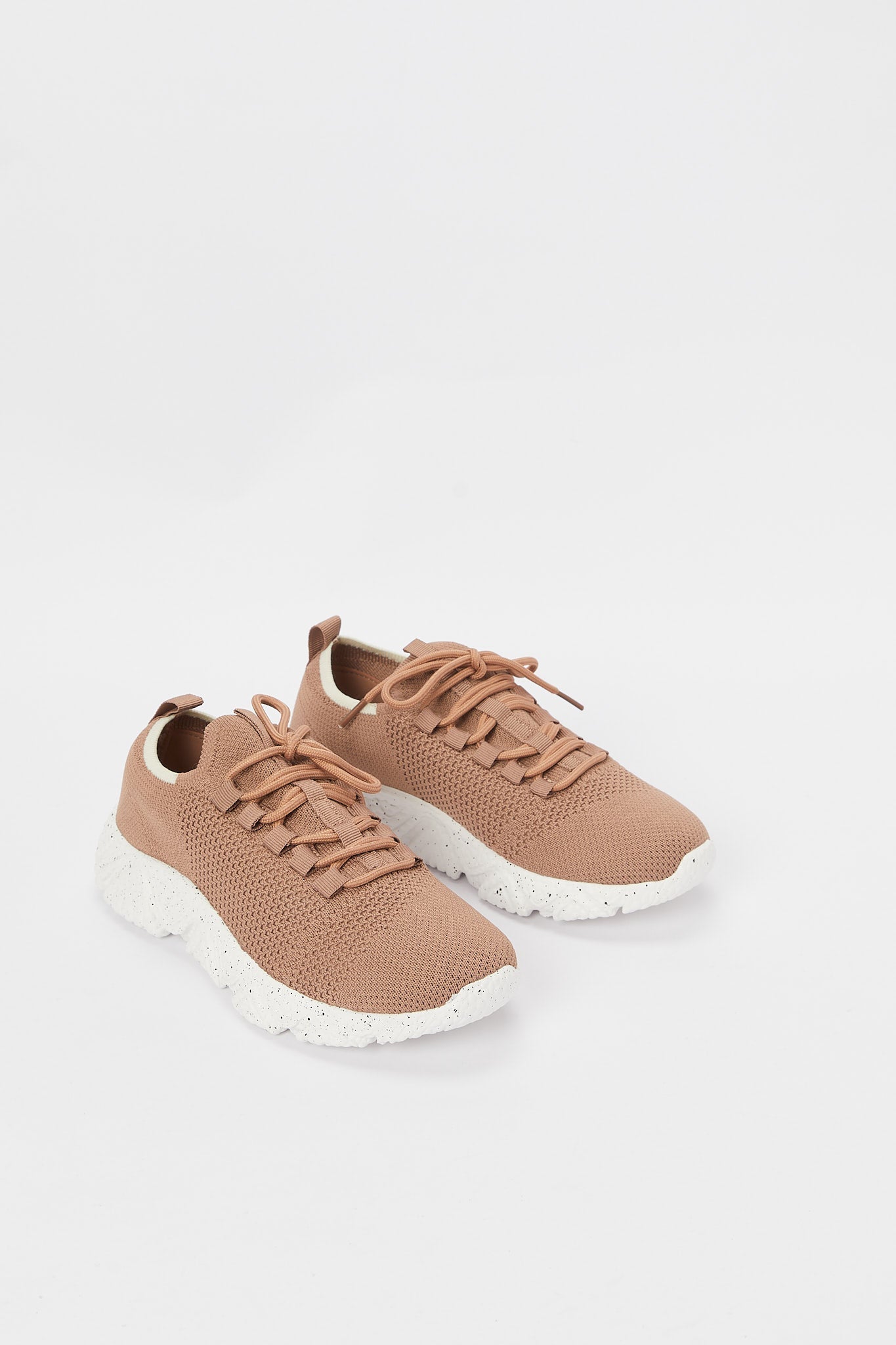Redtag-Taupe-Flyknit-Lace-Up-Category:Shoes,-Colour:Taupe,-Deals:New-In,-Filter:Women's-Footwear,-H1:FOO,-H2:LAD,-H3:TRN,-H4:CLT,-N/A,-New-In-Women-FOO,-Non-Sale,-S23B,-Season:S23B,-Section:Women,-Women-Trainers-Women's-