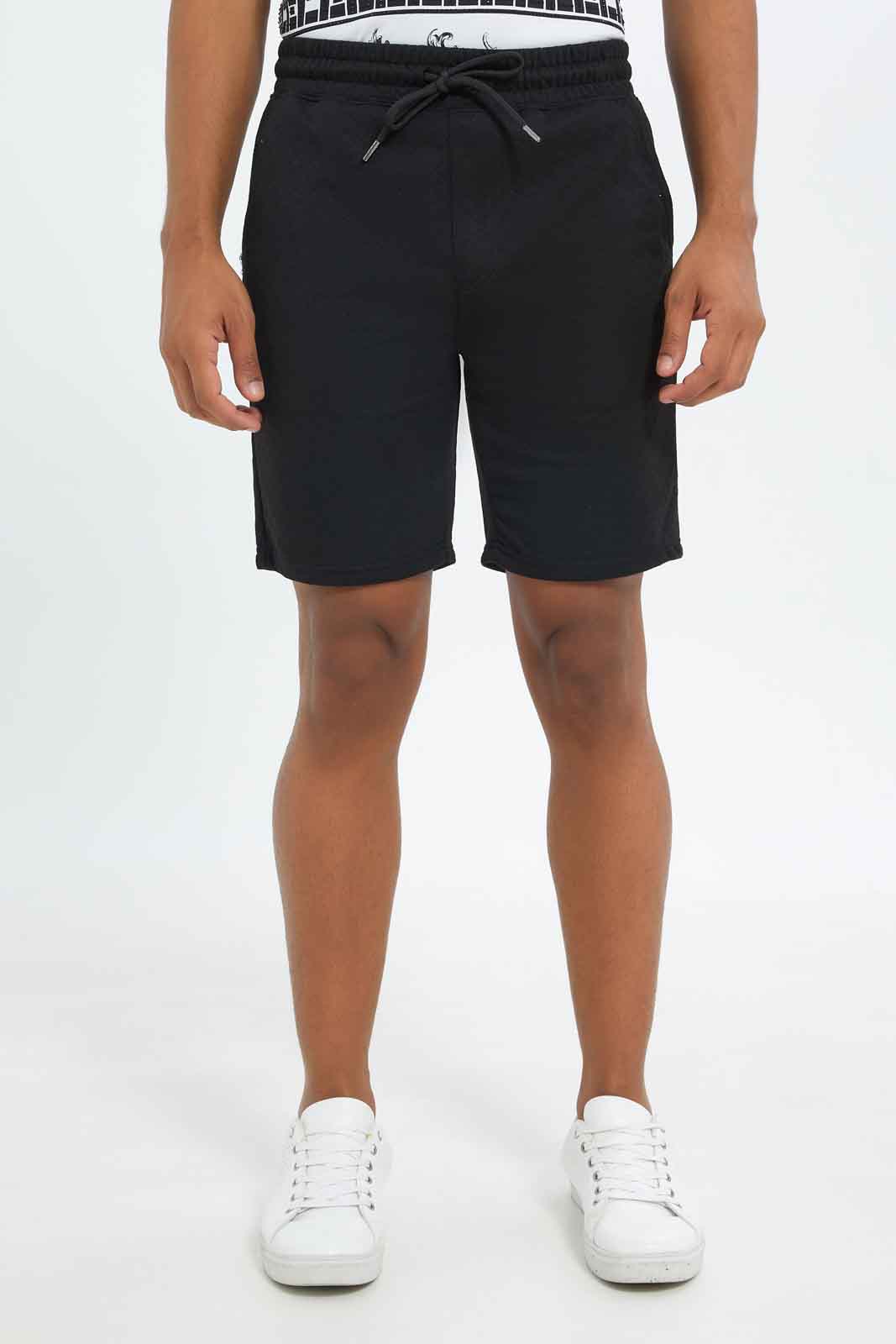 Redtag-Men-Black-Diamond-Quilted-Shorts-Category:Shorts,-Colour:Black,-Deals:New-In,-Dept:Menswear,-Filter:Men's-Clothing,-Men-Shorts,-New-In-Men-APL,-Non-Sale,-S23B,-Section:Men-Men's-