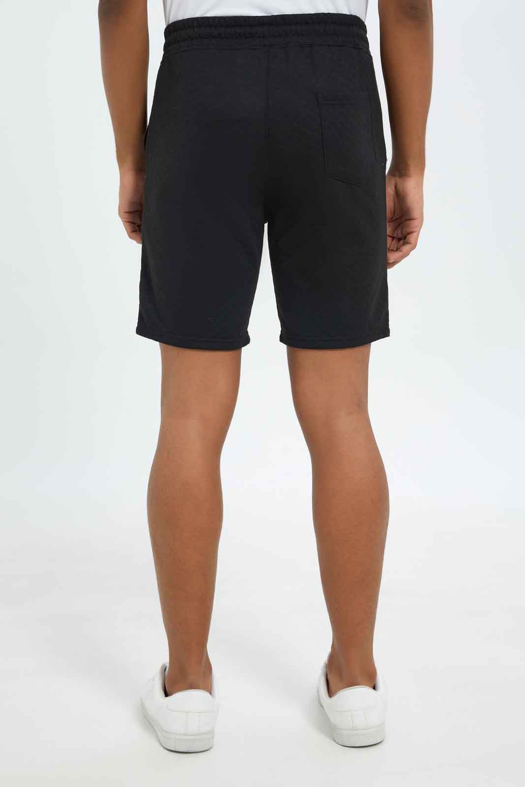 Redtag-Men-Black-Diamond-Quilted-Shorts-Category:Shorts,-Colour:Black,-Deals:New-In,-Dept:Menswear,-Filter:Men's-Clothing,-Men-Shorts,-New-In-Men-APL,-Non-Sale,-S23B,-Section:Men-Men's-