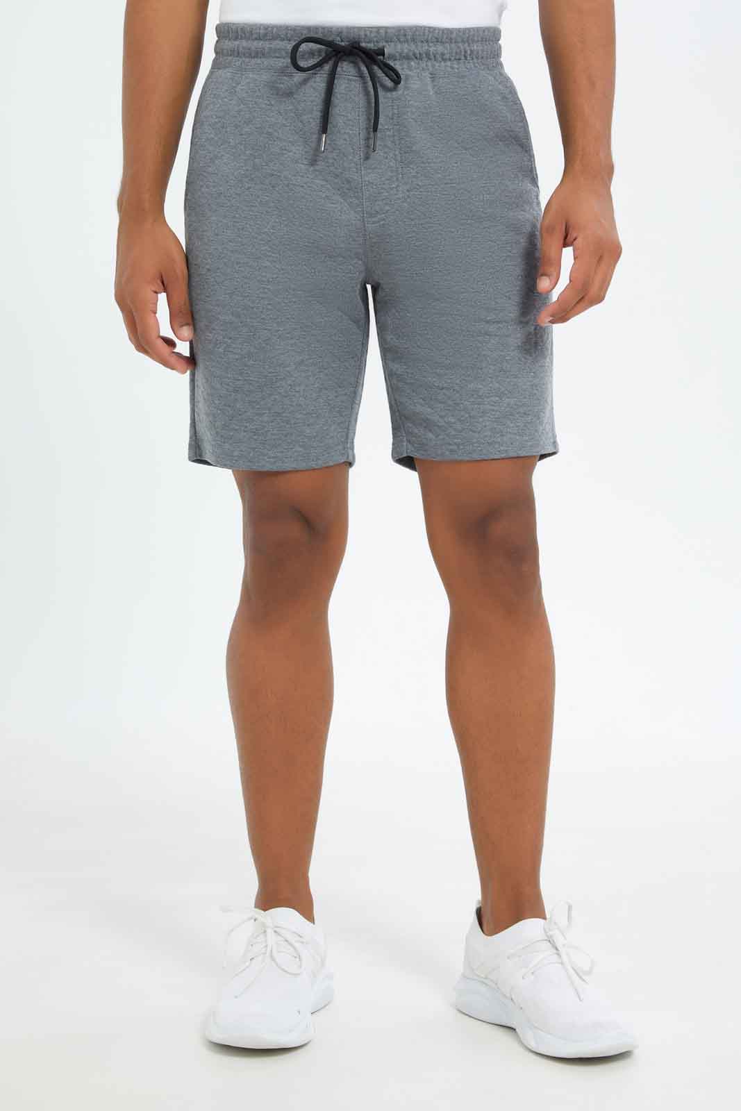 Redtag-Men-Grey-Diamond-Quilted-Shorts-Category:Shorts,-Colour:Grey,-Deals:New-In,-Dept:Menswear,-Filter:Men's-Clothing,-Men-Shorts,-New-In-Men-APL,-Non-Sale,-S23B,-Section:Men-Men's-