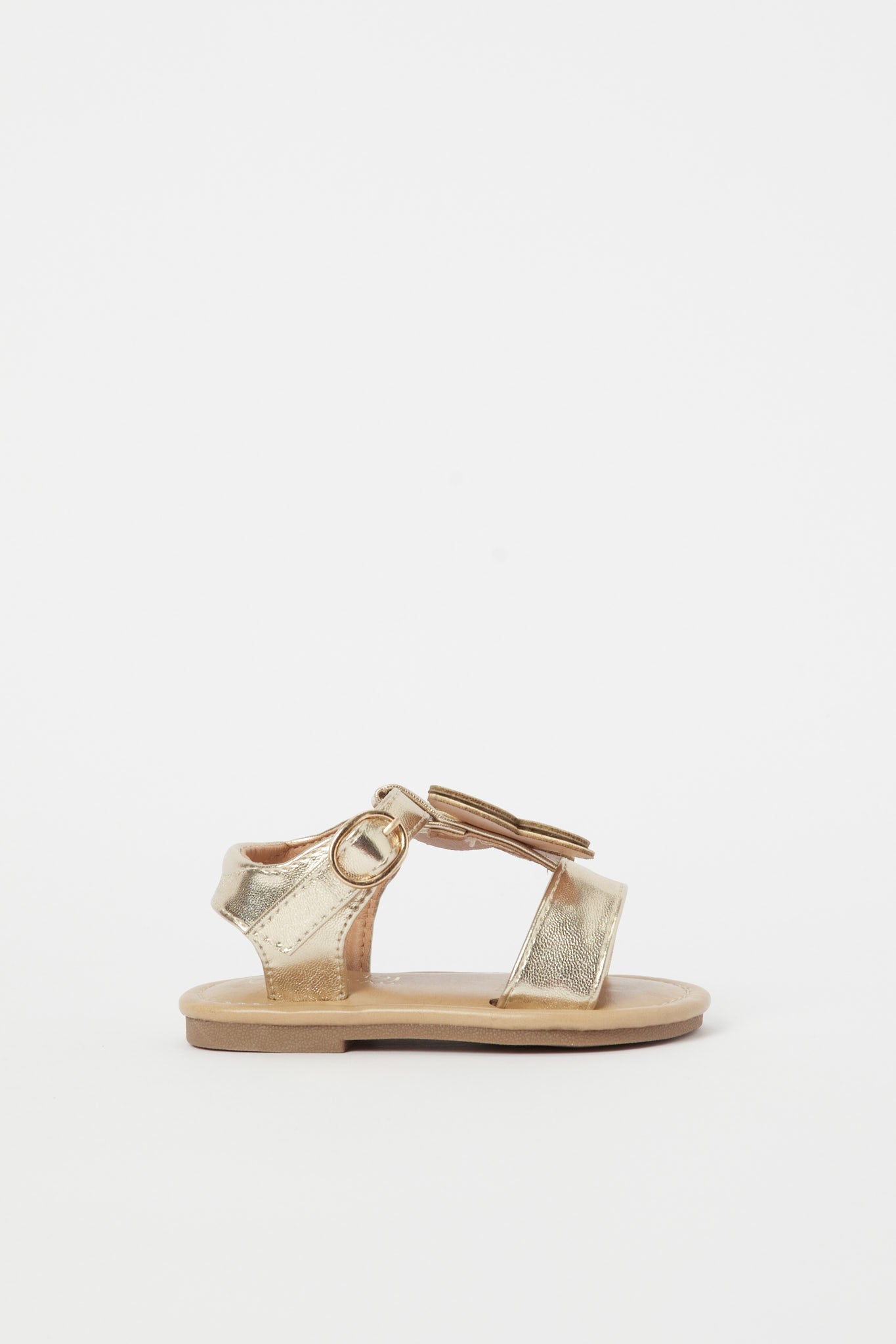 Redtag-Gold-Butterfly-Sandal-Category:Shoes,-CHR,-Colour:Gold,-Deals:New-In,-Filter:Girls-Footwear-(1-to-3-Yrs),-H1:FOO,-H2:ING,-H3:SHO,-H4:CAH,-ING-Shoes,-New-In-ING-FOO,-Non-Sale,-Promo:,-RMD,-S23B,-Season:S23B,-Section:Girls-(0-to-14Yrs)-Infant-Girls-1 to 3 Years