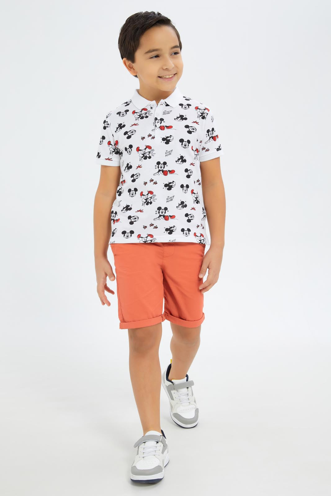 Redtag-Boys-White-Micky-Mouse-Polo-Shirt-BOY-Polo-T-Shirts,-Category:Polo-T-Shirts,-CHA,-Colour:White,-Deals:New-In,-Dept:Boys,-Filter:Boys-(2-to-8-Yrs),-New-In-BOY-APL,-Non-Sale,-S23B,-Section:Boys-(0-to-14Yrs),-TBL-Boys-2 to 8 Years