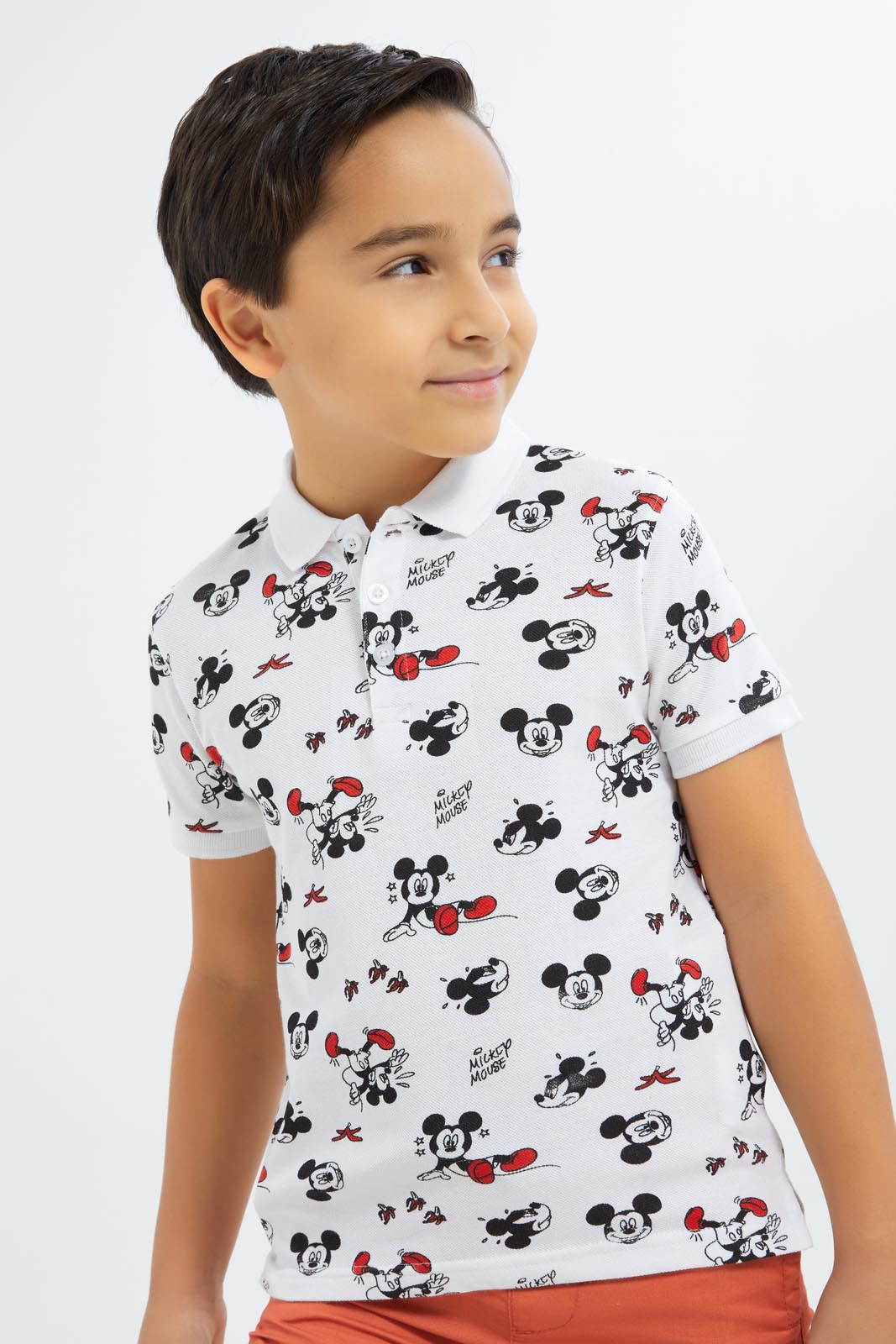 Redtag-Boys-White-Micky-Mouse-Polo-Shirt-BOY-Polo-T-Shirts,-Category:Polo-T-Shirts,-CHA,-Colour:White,-Deals:New-In,-Dept:Boys,-Filter:Boys-(2-to-8-Yrs),-New-In-BOY-APL,-Non-Sale,-S23B,-Section:Boys-(0-to-14Yrs),-TBL-Boys-2 to 8 Years