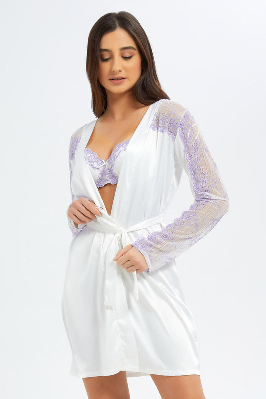 Redtag-Women-Ivory-Bridal-Robe-Category:Chemises,-Colour:Ivory,-Deals:New-In,-Dept:Ladieswear,-Filter:Women's-Clothing,-New-In-Women-APL,-Non-Sale,-S23B,-Section:Women,-Women-Chemises--