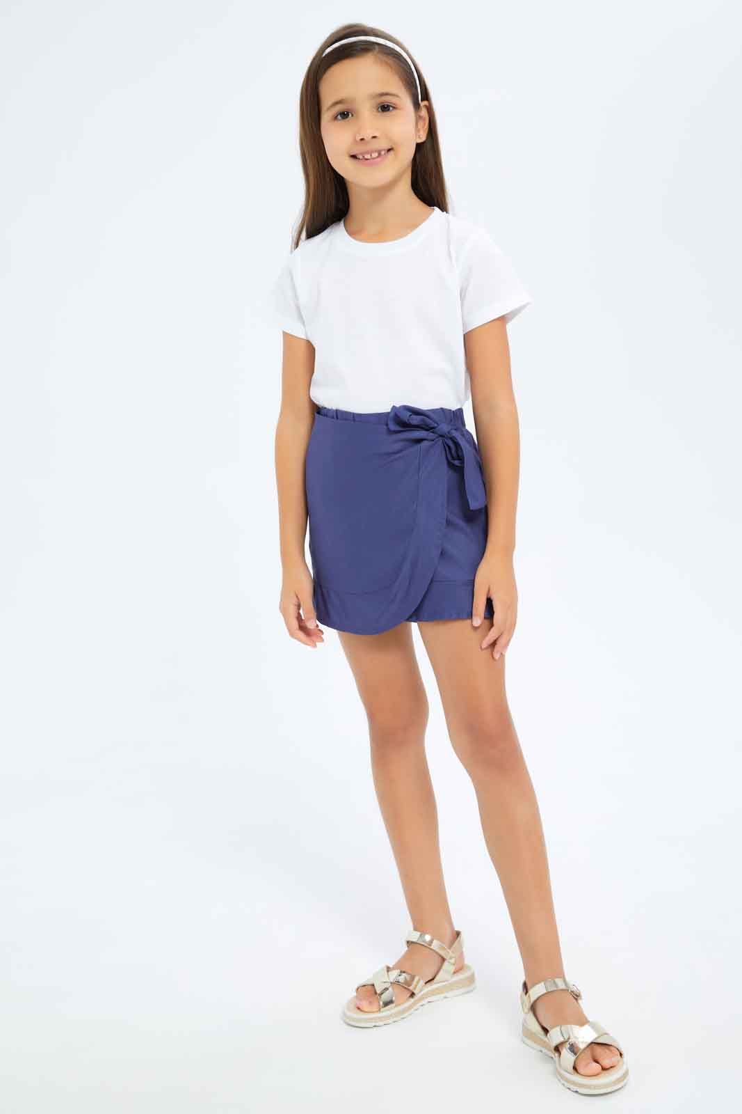 Redtag-Girls-Wrap-Skirt---Navy-Category:Skirts,-Colour:Navy,-Deals:New-In,-Dept:Girls,-Filter:Girls-(2-to-8-Yrs),-GIR-Skirts,-New-In-GIR-APL,-Non-Sale,-S23A,-Section:Girls-(0-to-14Yrs)-Girls-2 to 8 Years