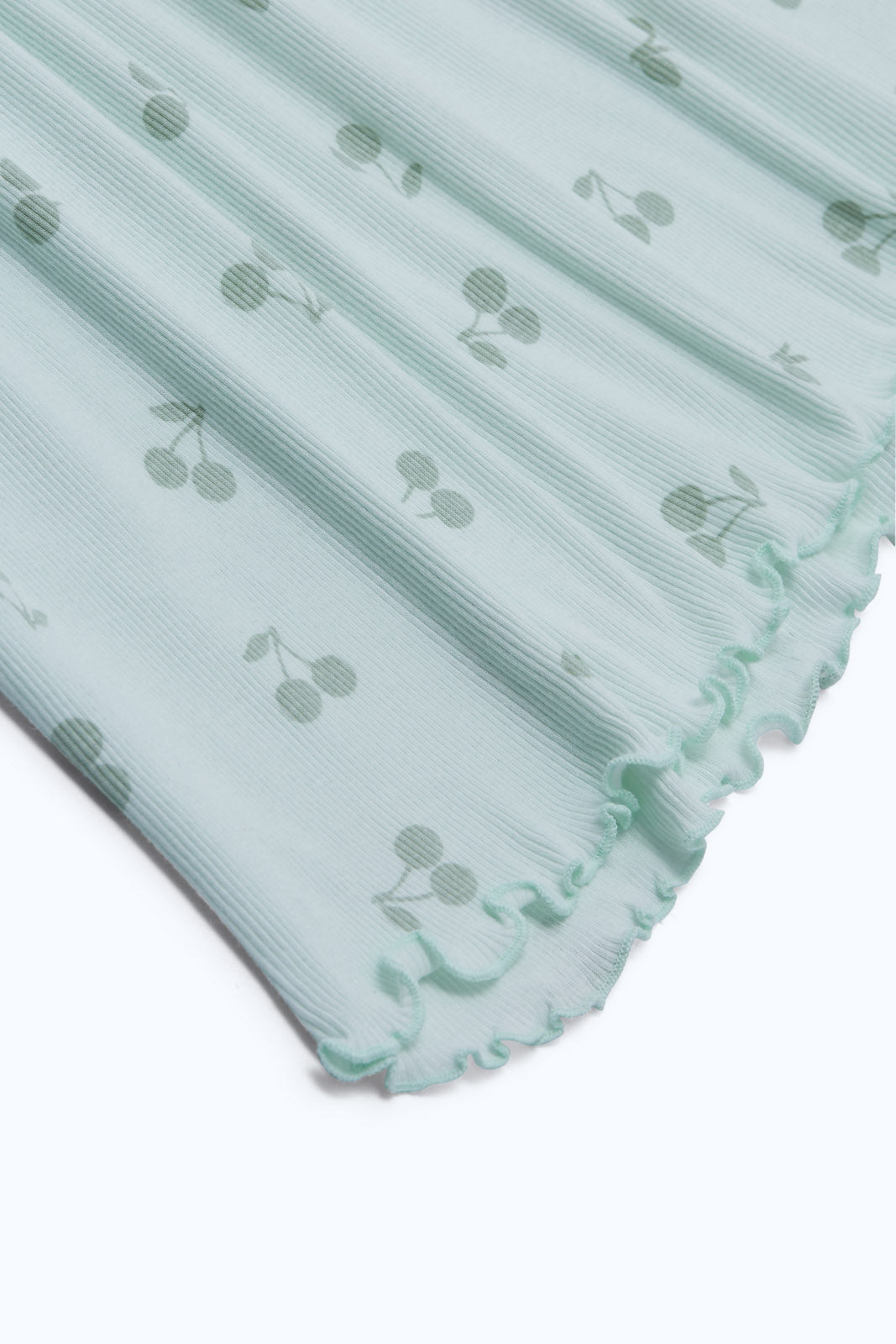 Redtag-Girls-Mint-Ribbed-Aop-Dress-With-Lace-Detailing-On-Neck-Category:Dresses,-Colour:Mint,-Deals:New-In,-Dept:Girls,-Filter:Infant-Girls-(3-to-24-Mths),-ING-Dresses,-New-In-ING-APL,-Non-Sale,-S23B,-Section:Girls-(0-to-14Yrs)-Infant-Girls-3 to 24 Months