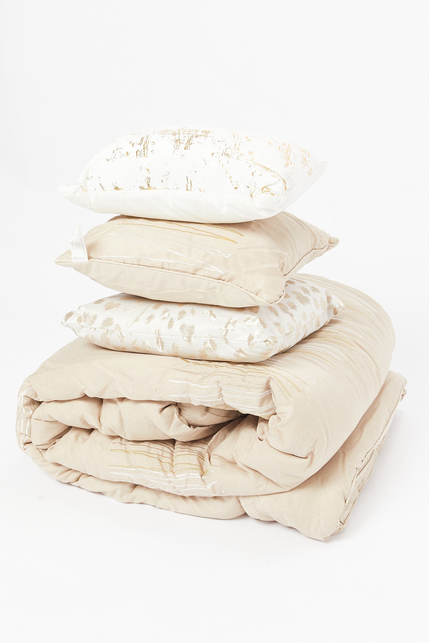 Redtag-Beige-7-Pcs-Embroidery-Comforter-Set-(King-Size)-Category:Comforters,-Colour:Beige,-Deals:New-In,-Dept:Home,-Filter:Home-Bedroom,-HMW-BED-Comforters,-New-In-HMW-BED,-Non-Sale,-S23B,-Section:Homewares-Home-Bedroom-