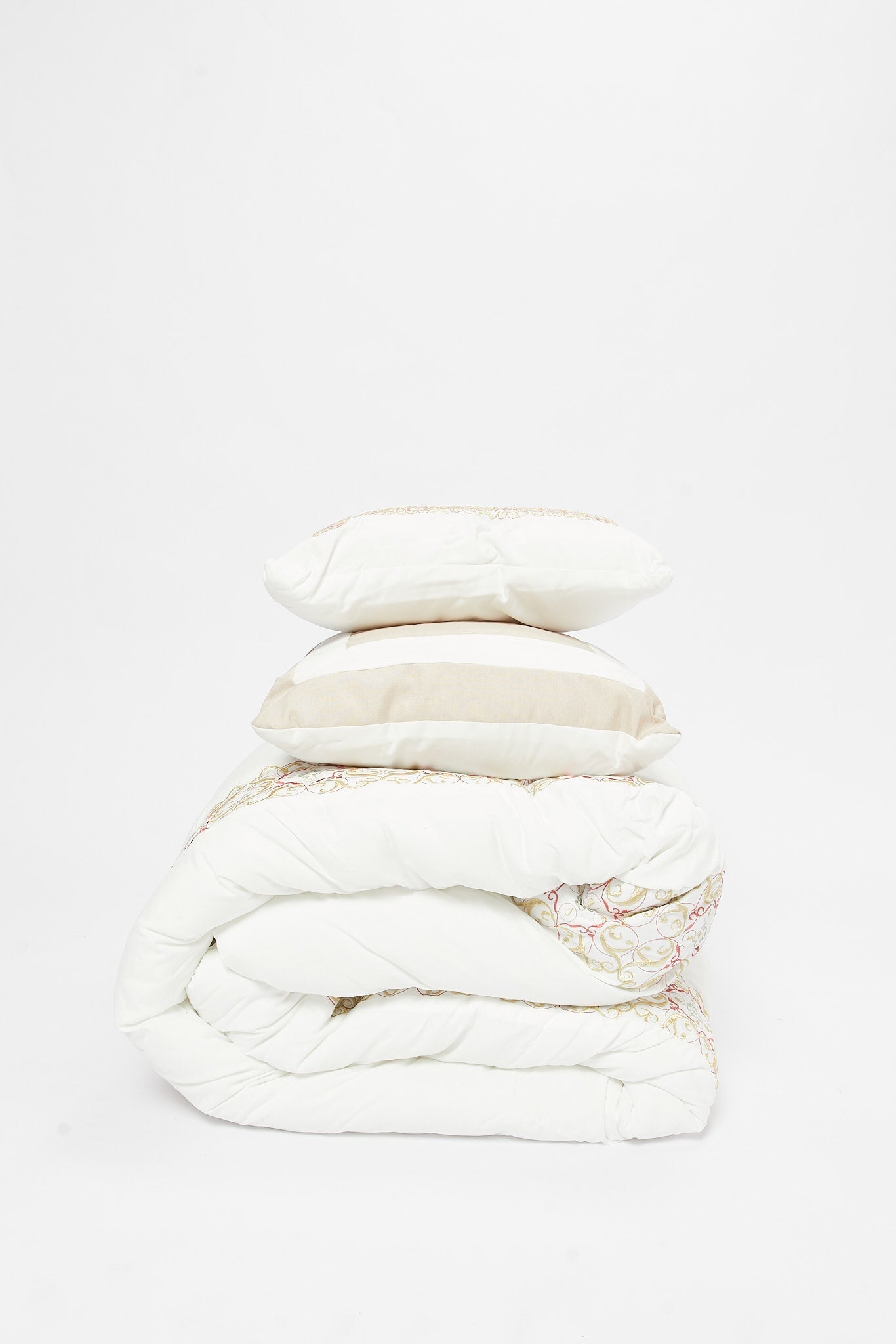 Redtag-Ivory-7-Pcs-Embroidery-Comforter-Set-(King-Size)-Category:Comforters,-Colour:Ivory,-Deals:New-In,-Dept:Home,-Filter:Home-Bedroom,-HMW-BED-Comforters,-New-In-HMW-BED,-Non-Sale,-S23B,-Section:Homewares-Home-Bedroom-
