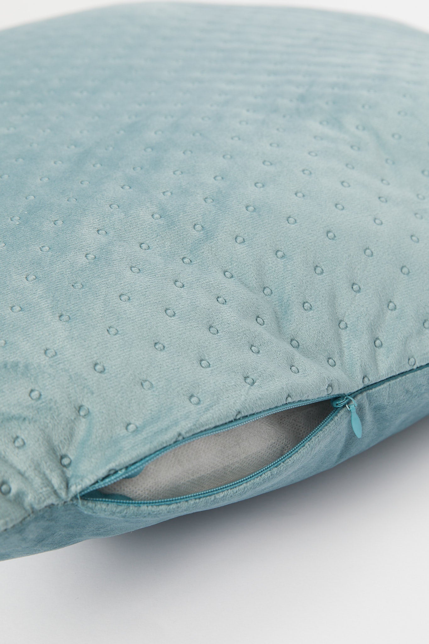 Redtag-Teal-Dotted-Plain-Velvet-Floor-Cushion-Category:Cushions,-Colour:Teal,-Deals:New-In,-Dept:Home,-Filter:Home-Bedroom,-H1:HMW,-H2:BED,-H3:BCC,-H4:CUS,-HMW-BED-Cushions,-New-In-HMW-BED,-Non-Sale,-S23B,-Season:S23B,-Section:Homewares-Home-Bedroom-