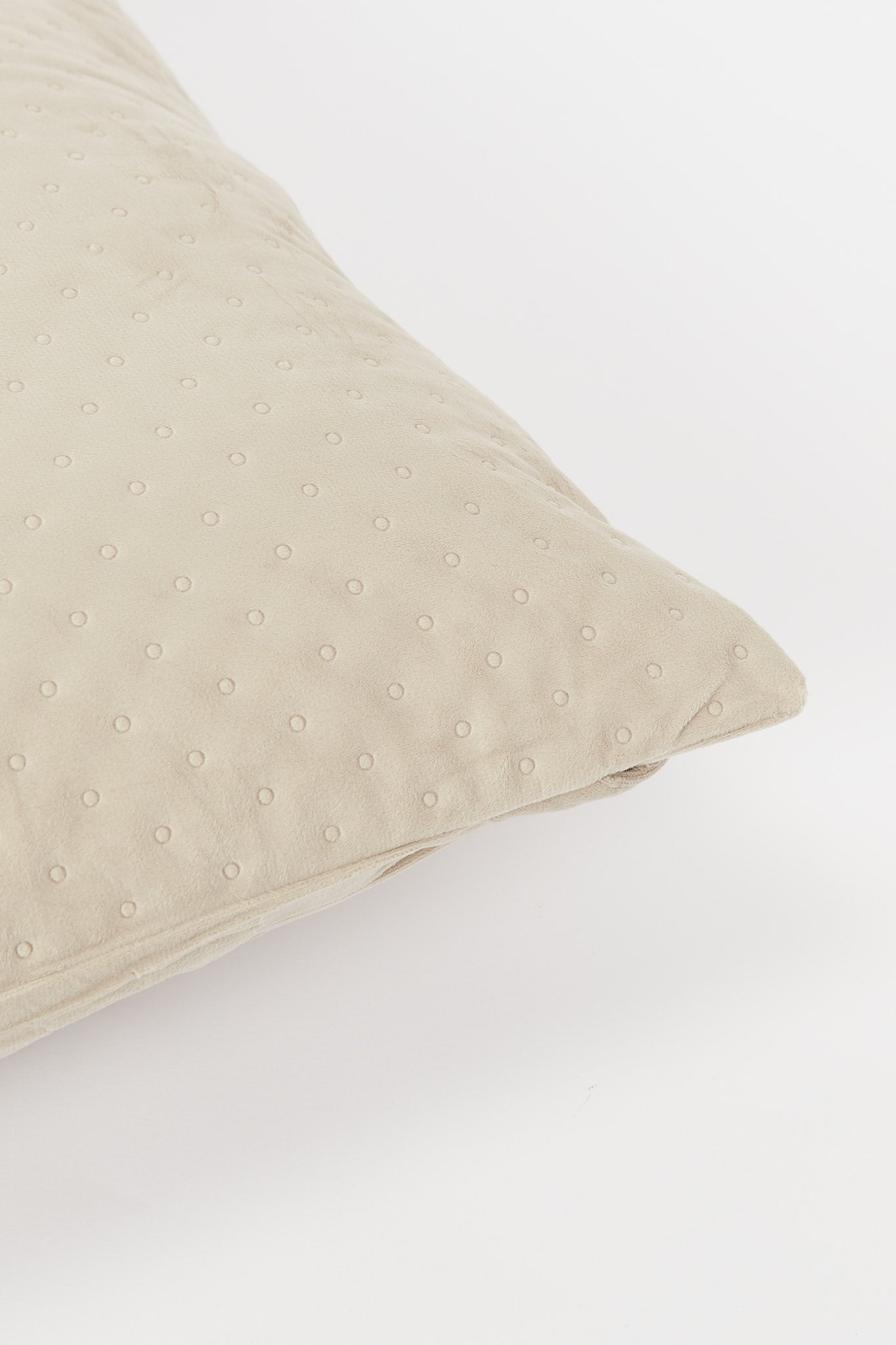 Redtag-Beige-Dotted-Plain-Velvet-Floor-Cushion-Category:Cushions,-Colour:Beige,-Deals:New-In,-Dept:Home,-Filter:Home-Bedroom,-H1:HMW,-H2:BED,-H3:BCC,-H4:CUS,-HMW-BED-Cushions,-New-In-HMW-BED,-Non-Sale,-S23B,-Season:S23B,-Section:Homewares-Home-Bedroom-