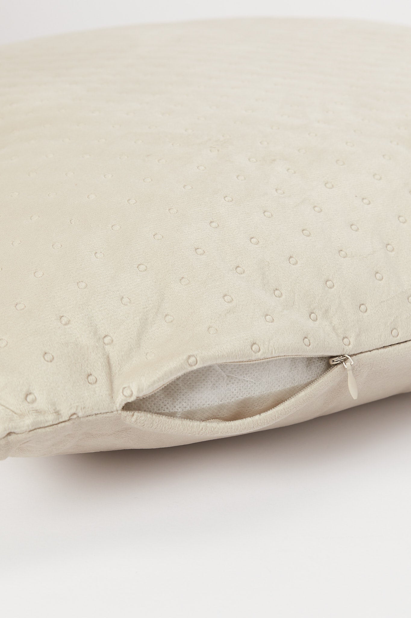 Redtag-Beige-Dotted-Plain-Velvet-Floor-Cushion-Category:Cushions,-Colour:Beige,-Deals:New-In,-Dept:Home,-Filter:Home-Bedroom,-H1:HMW,-H2:BED,-H3:BCC,-H4:CUS,-HMW-BED-Cushions,-New-In-HMW-BED,-Non-Sale,-S23B,-Season:S23B,-Section:Homewares-Home-Bedroom-