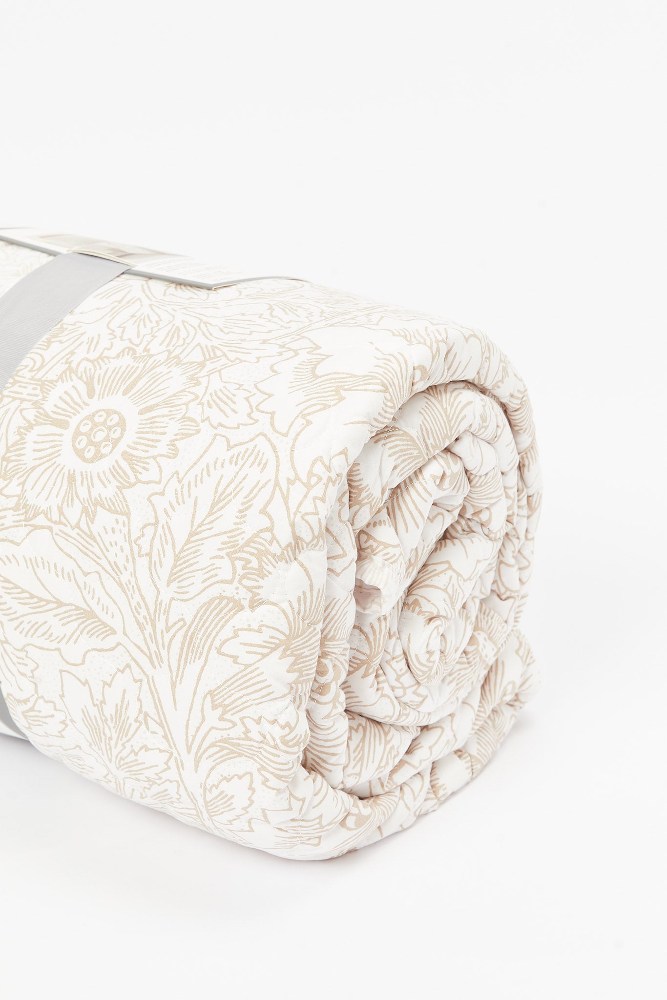 Redtag-Beige-3-Piece-Floral-Printed-Quilt-Set-(Double-Size)-Category:Quilts,-Colour:Beige,-Deals:New-In,-Dept:Home,-Filter:Home-Bedroom,-HMW-BED-Quilts,-New-In-HMW-BED,-Non-Sale,-S23B,-Section:Homewares-Home-Bedroom-