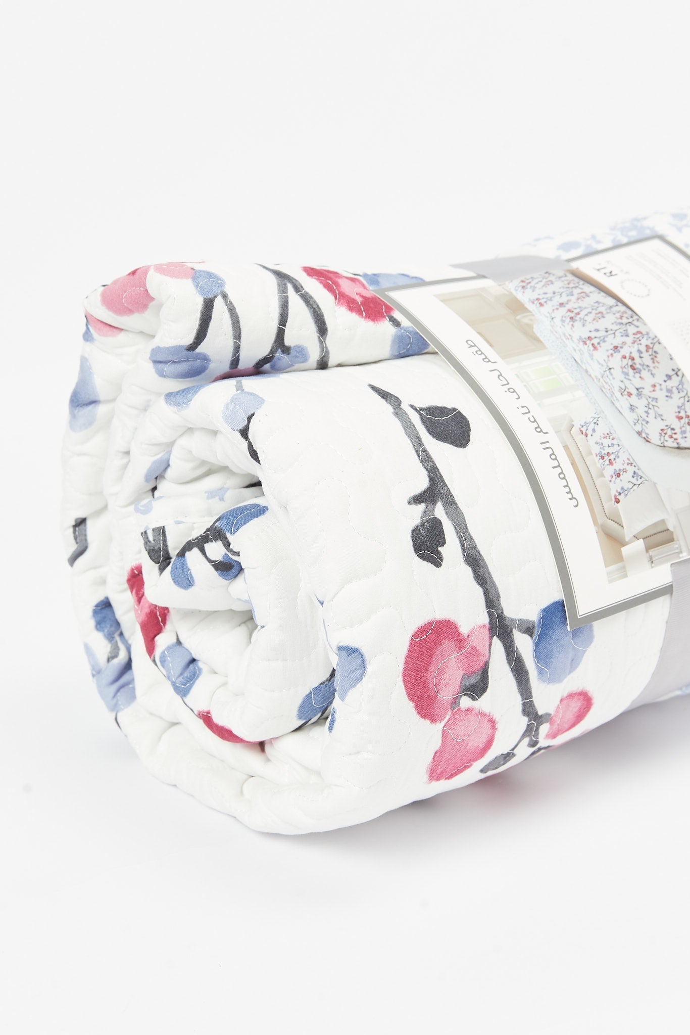 Redtag-Teal-2-Piece-Floral-Waves-Printed-Quilt-Set-(Single-Size)-Category:Quilts,-Colour:Multicolour,-Deals:New-In,-Dept:Home,-Filter:Home-Bedroom,-HMW-BED-Quilts,-New-In-HMW-BED,-Non-Sale,-S23B,-Section:Homewares-Home-Bedroom-