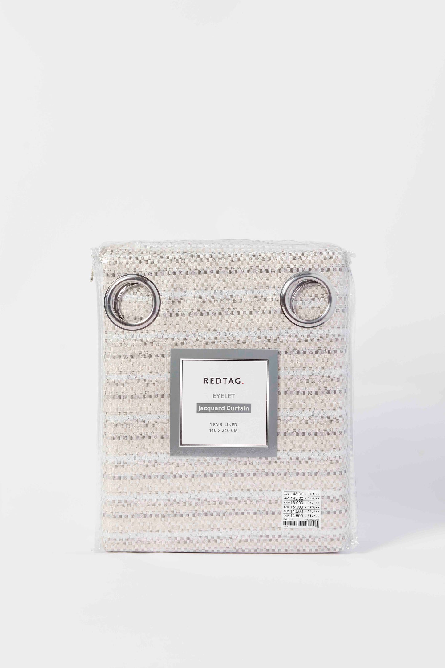 Redtag-Grey/Silver-Jacquard-Curtain-Pair-With-Lining-Category:Curtains,-Colour:Grey,-Deals:New-In,-Dept:Home,-Filter:Home-Bedroom,-HMW-BED-Curtains,-New-In-HMW-BED,-Non-Sale,-S23B,-Section:Homewares-Home-Bedroom-