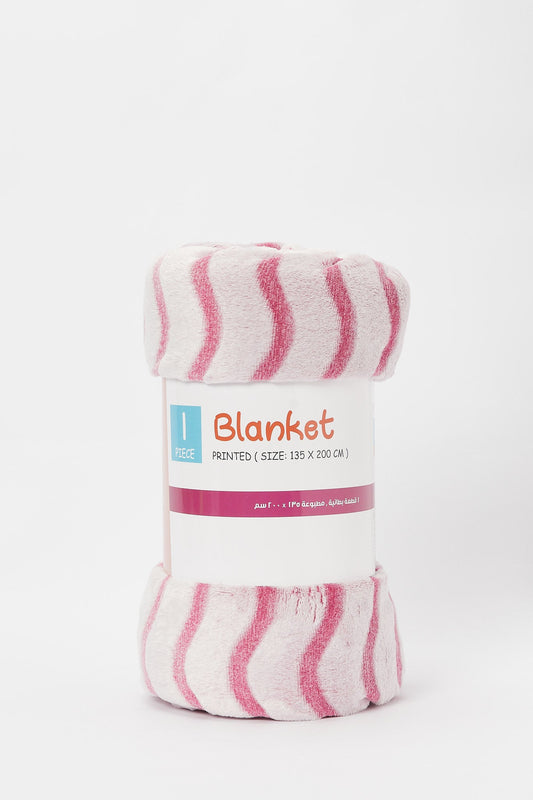 Redtag-Pink-Stripes-Kids-Blanket-Category:Blankets,-Colour:Pink,-Deals:New-In,-Dept:Home,-Filter:Home-Bedroom,-H1:HMW,-H2:BED,-H3:BEC,-H4:BLA,-HMW-BED-Blankets,-New-In-HMW-BED,-Non-Sale,-S23B,-Season:S23B,-Section:Homewares,-Style:KIDS-Home-Bedroom-