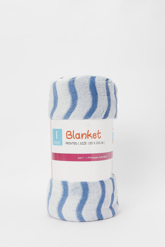 Redtag-Blue-Stripes-Kids-Blanket-Category:Blankets,-Colour:Blue,-Deals:New-In,-Dept:Home,-Filter:Home-Bedroom,-H1:HMW,-H2:BED,-H3:BEC,-H4:BLA,-HMW-BED-Blankets,-New-In-HMW-BED,-Non-Sale,-S23B,-Season:S23B,-Section:Homewares,-Style:KIDS-Home-Bedroom-