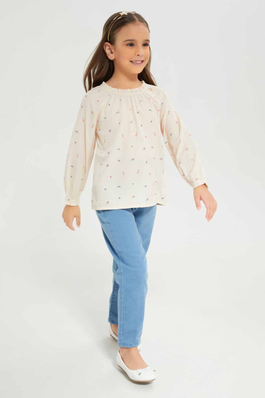 Redtag-Girls-Basic-Crepe-Blouse---Cream-Fruit-Category:Blouses,-Colour:Cream,-Deals:New-In,-Dept:Girls,-Filter:Girls-(2-to-8-Yrs),-GIR-Blouses,-New-In-GIR-APL,-Non-Sale,-S23A,-Section:Girls-(0-to-14Yrs)-Girls-2 to 8 Years