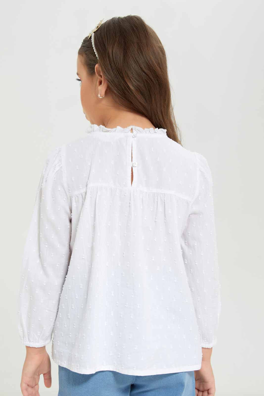 Redtag-Girls-Anglaise-Blouse---White-Category:Blouses,-Colour:White,-Deals:New-In,-Dept:Girls,-Filter:Girls-(2-to-8-Yrs),-GIR-Blouses,-New-In-GIR-APL,-Non-Sale,-S23A,-Section:Girls-(0-to-14Yrs)-Girls-2 to 8 Years