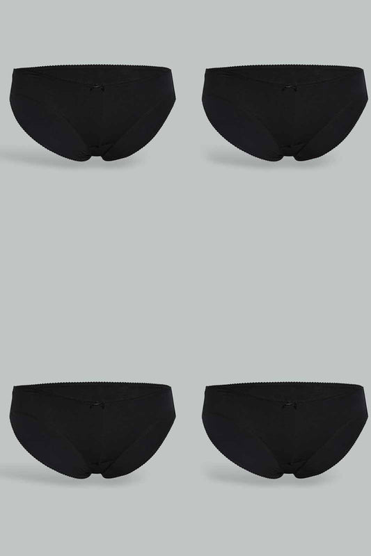 Redtag-Women-Black-Bikini-Plus-(4-Pack)-365,-Category:Briefs,-Colour:Black,-Deals:New-In,-Dept:Ladieswear,-Filter:Women's-Clothing,-New-In-Women-APL,-Non-Sale,-Section:Women,-Women-Briefs--