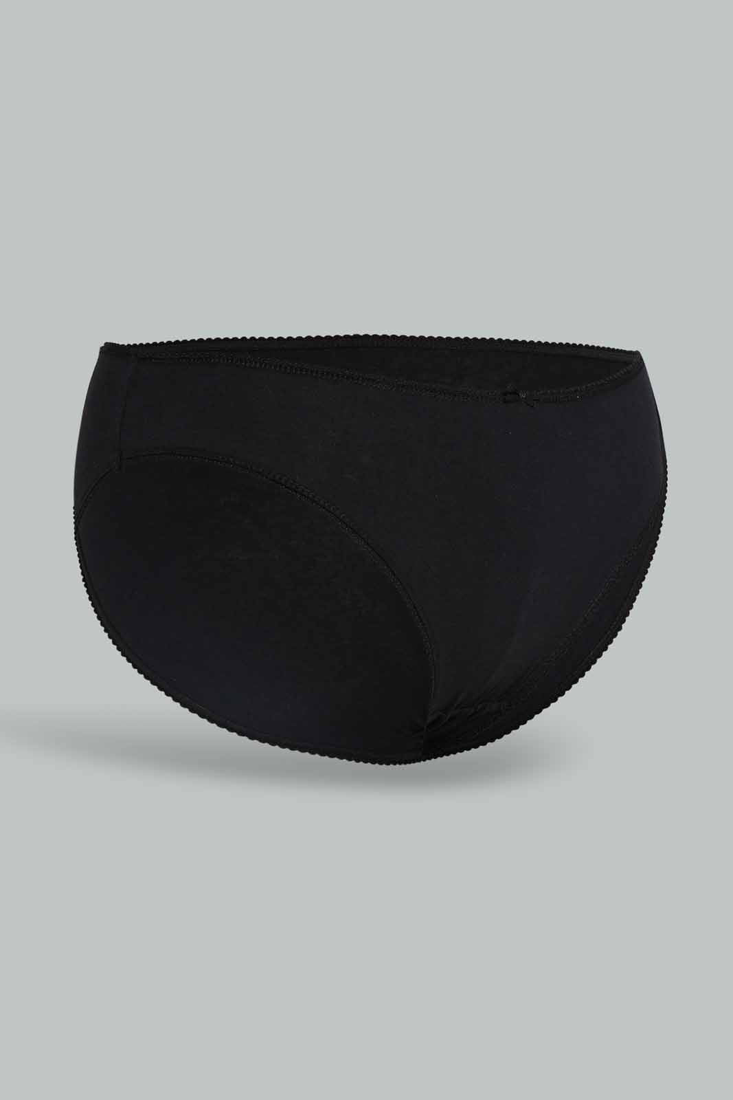 Redtag-Women-Black-High-Leg-Plus-(4-Pack)-365,-Category:Briefs,-Colour:Black,-Deals:New-In,-Dept:Ladieswear,-Filter:Women's-Clothing,-New-In-Women-APL,-Non-Sale,-Section:Women,-Women-Briefs--