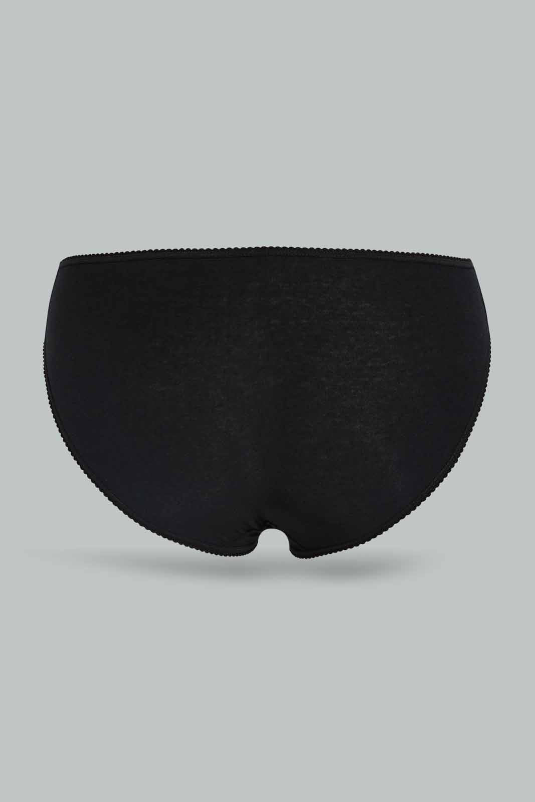 Redtag-Women-Black-High-Leg-Plus-(4-Pack)-365,-Category:Briefs,-Colour:Black,-Deals:New-In,-Dept:Ladieswear,-Filter:Women's-Clothing,-New-In-Women-APL,-Non-Sale,-Section:Women,-Women-Briefs--
