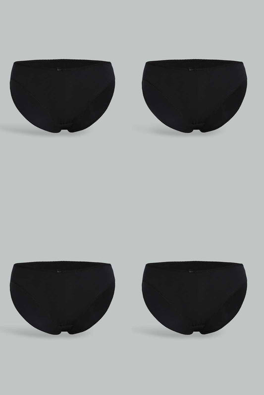 Redtag-Women-Black-High-Leg-Plus-(4-Pack)-365,-Category:Briefs,-Colour:Black,-Deals:New-In,-Dept:Ladieswear,-Filter:Women's-Clothing,-New-In-Women-APL,-Non-Sale,-Section:Women,-Women-Briefs--