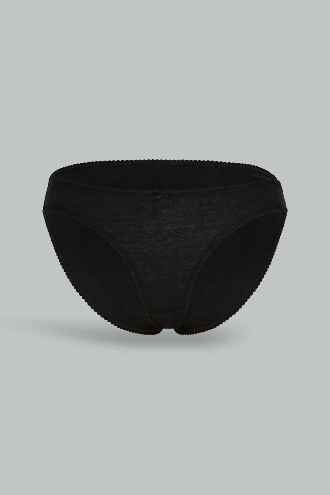 Redtag-Women-Black-Bikini-Brief(5-Pack)-365,-Category:Briefs,-Colour:Black,-Deals:New-In,-Dept:Ladieswear,-Filter:Women's-Clothing,-New-In-Women-APL,-Non-Sale,-Section:Women,-Women-Briefs--