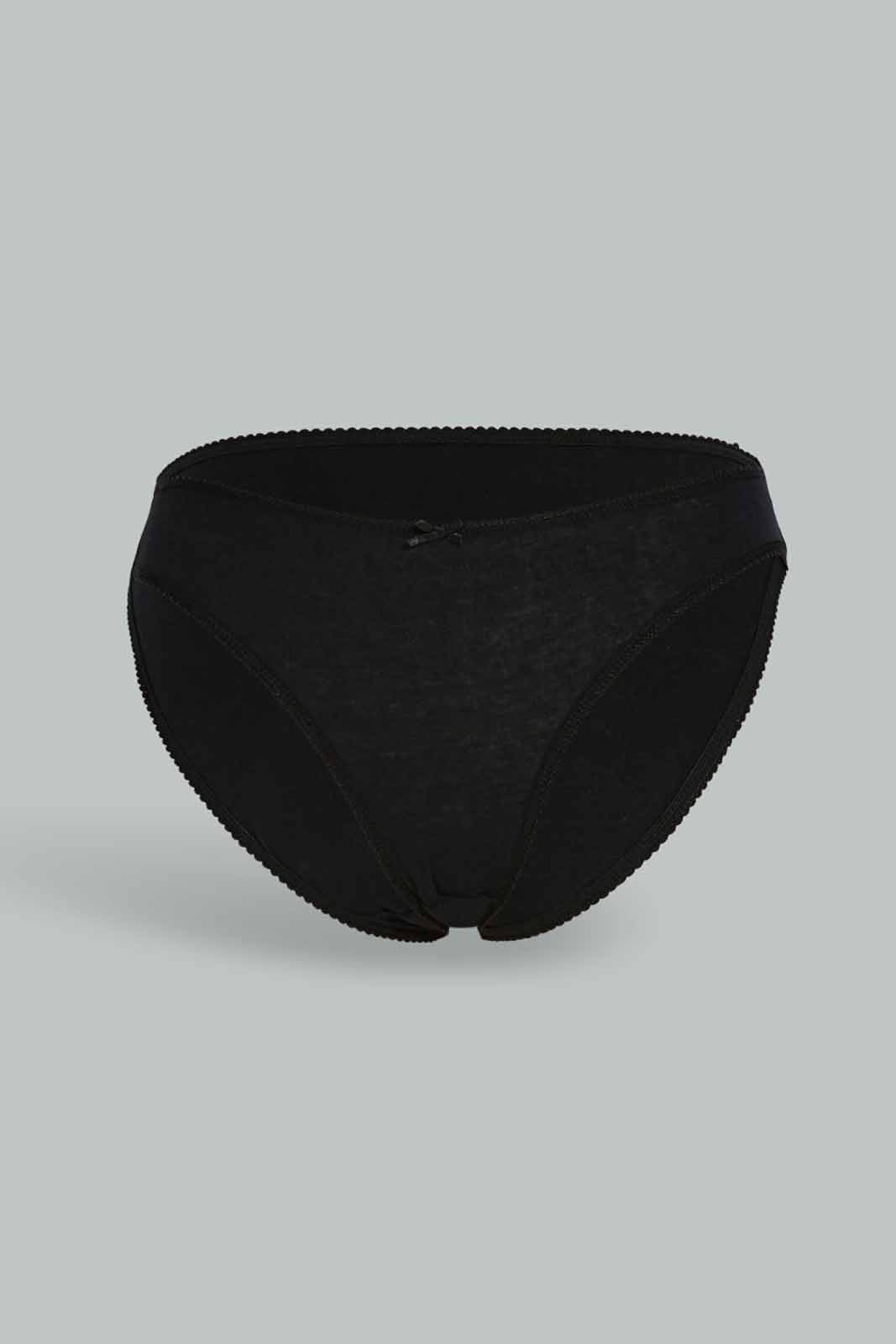 Redtag-Women-Black-High-Leg-Brief-(5-Pack)-365,-Category:Briefs,-Colour:Black,-Deals:New-In,-Dept:Ladieswear,-Filter:Women's-Clothing,-New-In-Women-APL,-Non-Sale,-Section:Women,-Women-Briefs--
