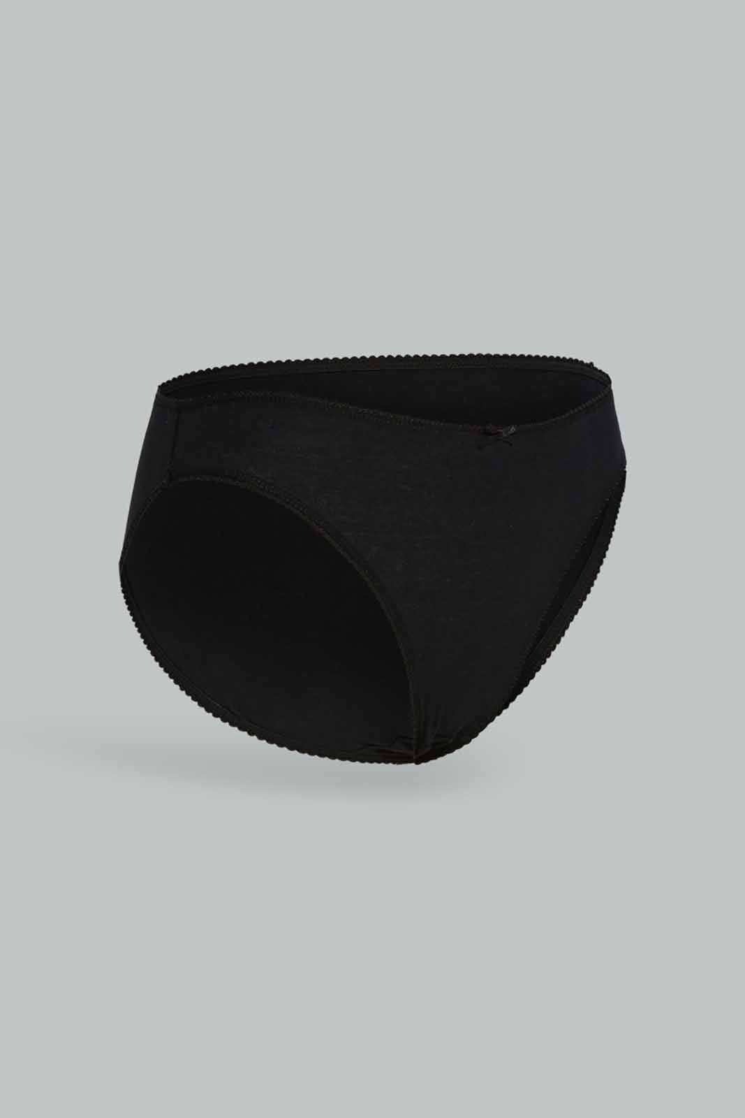 Redtag-Women-Black-High-Leg-Brief-(5-Pack)-365,-Category:Briefs,-Colour:Black,-Deals:New-In,-Dept:Ladieswear,-Filter:Women's-Clothing,-New-In-Women-APL,-Non-Sale,-Section:Women,-Women-Briefs--