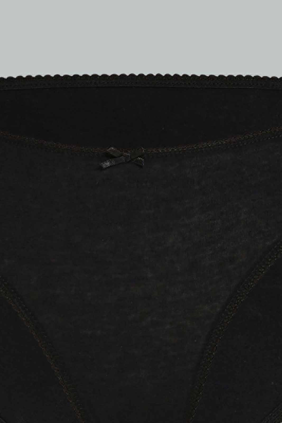Redtag-Women-Black-High-Leg-Brief-(5-Pack)-365,-Category:Briefs,-Colour:Black,-Deals:New-In,-Dept:Ladieswear,-Filter:Women's-Clothing,-New-In-Women-APL,-Non-Sale,-Section:Women,-Women-Briefs--