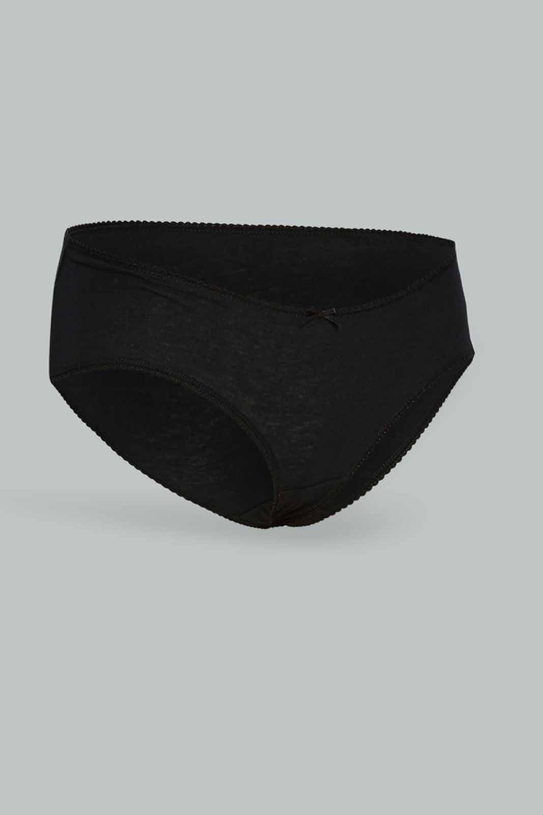 Redtag-Women-Black-Boy-Leg-Brief-(5-Pack)-365,-Category:Briefs,-Colour:Black,-Deals:New-In,-Dept:Ladieswear,-Filter:Women's-Clothing,-New-In-Women-APL,-Non-Sale,-Section:Women,-Women-Briefs--
