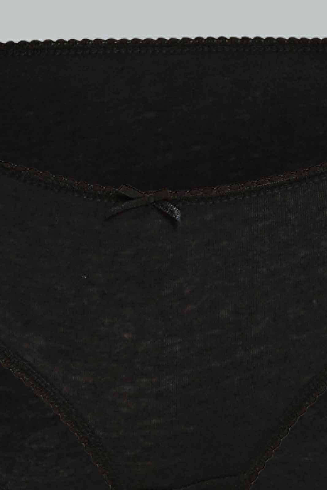 Redtag-Women-Black-Boy-Leg-Brief-(5-Pack)-365,-Category:Briefs,-Colour:Black,-Deals:New-In,-Dept:Ladieswear,-Filter:Women's-Clothing,-New-In-Women-APL,-Non-Sale,-Section:Women,-Women-Briefs--