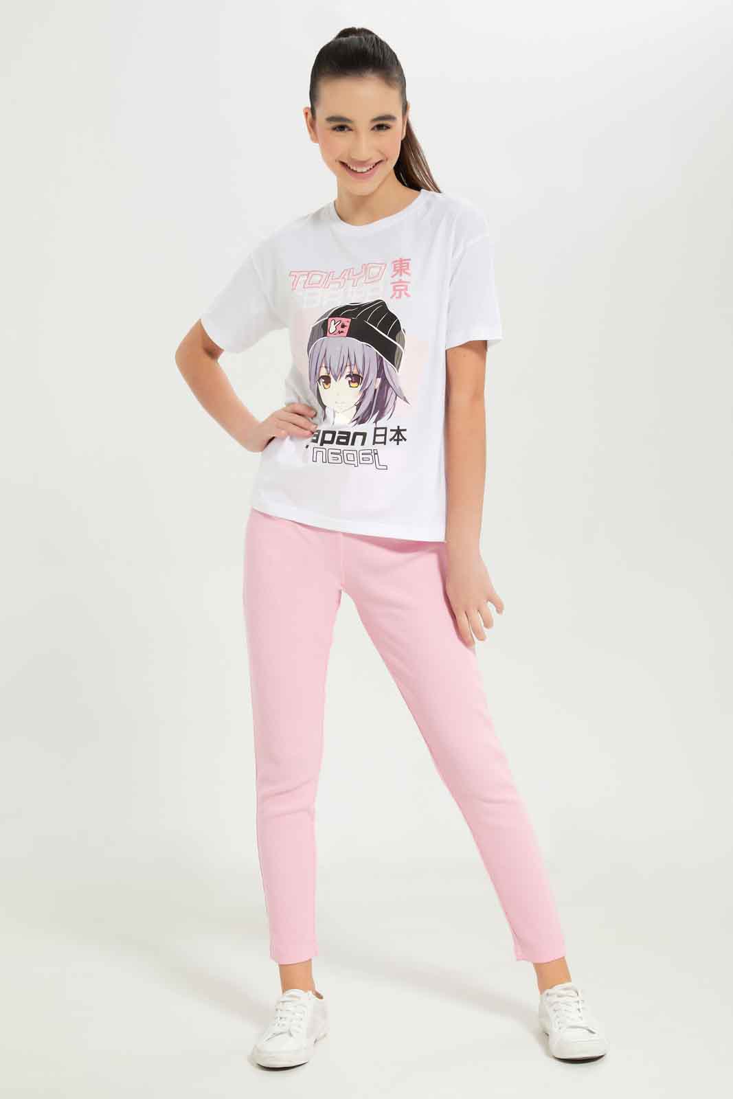 Redtag-Girls-Pink-Rib-Leggings-Category:Leggings,-Colour:Apricot,-Deals:New-In,-Dept:Girls,-Filter:Senior-Girls-(8-to-14-Yrs),-GSR-Leggings,-New-In-GSR-APL,-Non-Sale,-S23B,-Section:Girls-(0-to-14Yrs),-TBL-Senior-Girls-9 to 14 Years