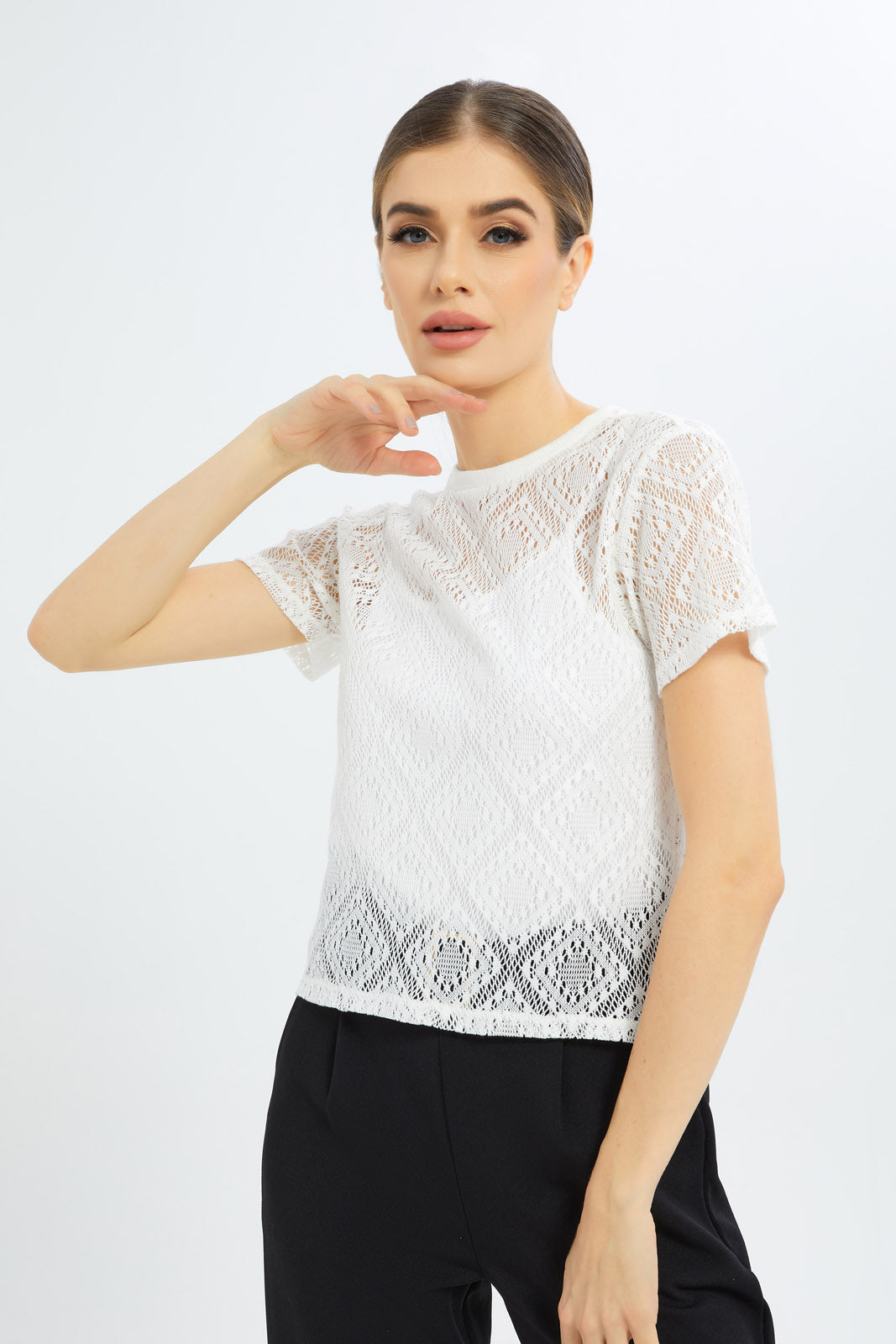 Redtag-Women-White-Lace-Top-Category:T-Shirts,-Colour:White,-Deals:New-In,-Dept:Ladieswear,-Filter:Women's-Clothing,-LDC,-LDC-T-Shirts,-New-In-LDC-APL,-Non-Sale,-S23C,-Section:Women,-TBL-Women's-