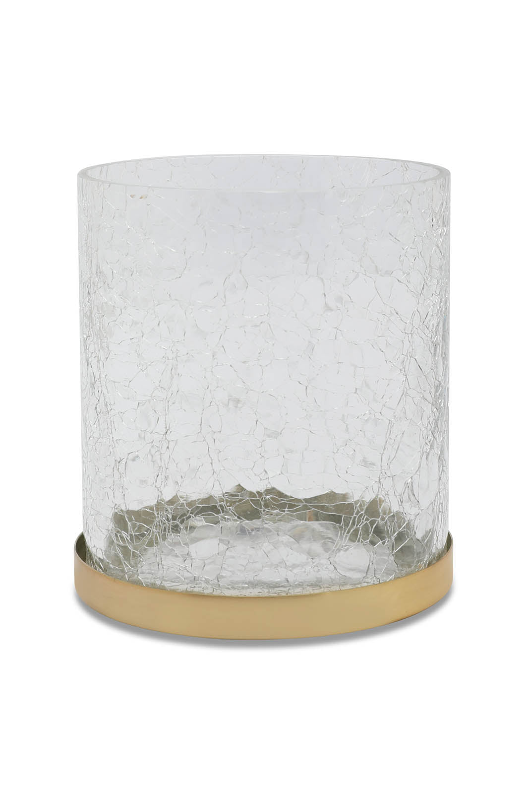 Redtag-Gold-Crackle-Glass-Cotton-Jar-Category:Bathroom-Accessories,-Colour:Gold,-Deals:New-In,-Filter:Home-Bathroom,-HMW-BAC-Bath-Accessories,-New-In-HMW-BAC,-Non-Sale,-S23A,-Section:Homewares-Home-Bathroom-