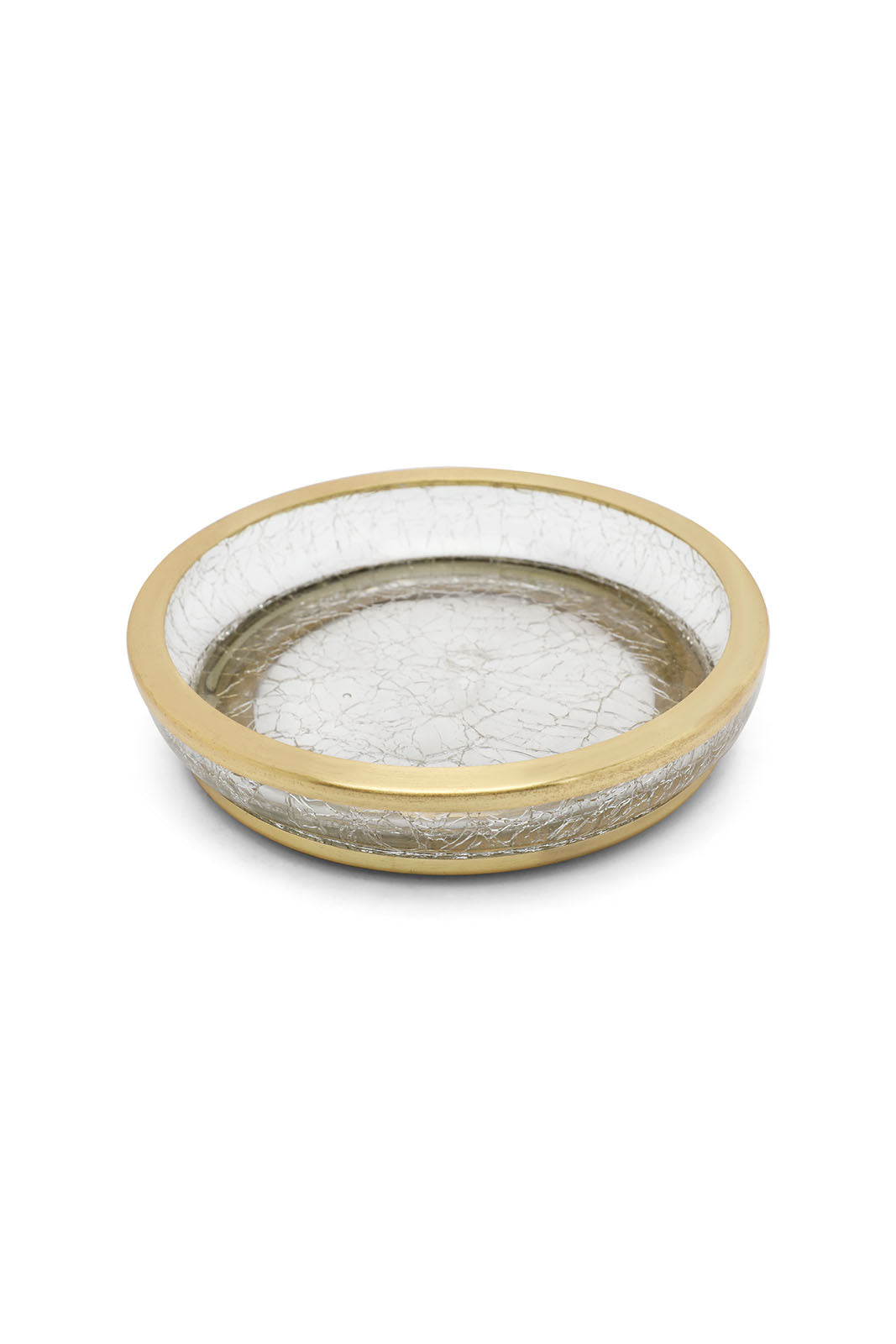 Redtag-Gold-Crackle-Glass-Soap-Dish-Category:Bathroom-Accessories,-Colour:Gold,-Deals:New-In,-Filter:Home-Bathroom,-HMW-BAC-Bath-Accessories,-New-In-HMW-BAC,-Non-Sale,-S23A,-Section:Homewares-Home-Bathroom-