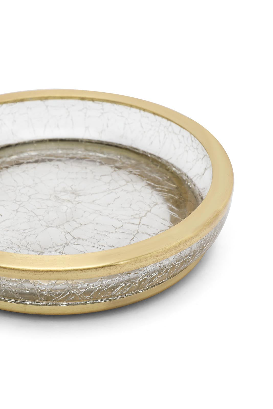 Redtag-Gold-Crackle-Glass-Soap-Dish-Category:Bathroom-Accessories,-Colour:Gold,-Deals:New-In,-Filter:Home-Bathroom,-HMW-BAC-Bath-Accessories,-New-In-HMW-BAC,-Non-Sale,-S23A,-Section:Homewares-Home-Bathroom-