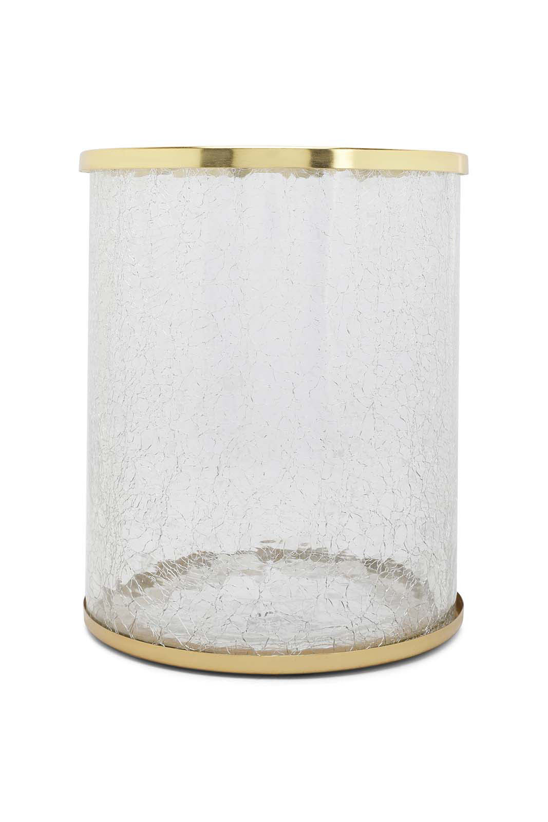 Redtag-Gold-Crackle-Glass-Waste-Bin-Category:Bathroom-Accessories,-Colour:Gold,-Deals:New-In,-Filter:Home-Bathroom,-HMW-BAC-Bath-Accessories,-New-In-HMW-BAC,-Non-Sale,-Section:Homewares,-W22B-Home-Bathroom-