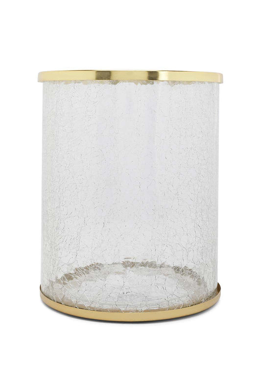 Redtag-Gold-Crackle-Glass-Waste-Bin-Category:Bathroom-Accessories,-Colour:Gold,-Deals:New-In,-Filter:Home-Bathroom,-HMW-BAC-Bath-Accessories,-New-In-HMW-BAC,-Non-Sale,-Section:Homewares,-W22B-Home-Bathroom-