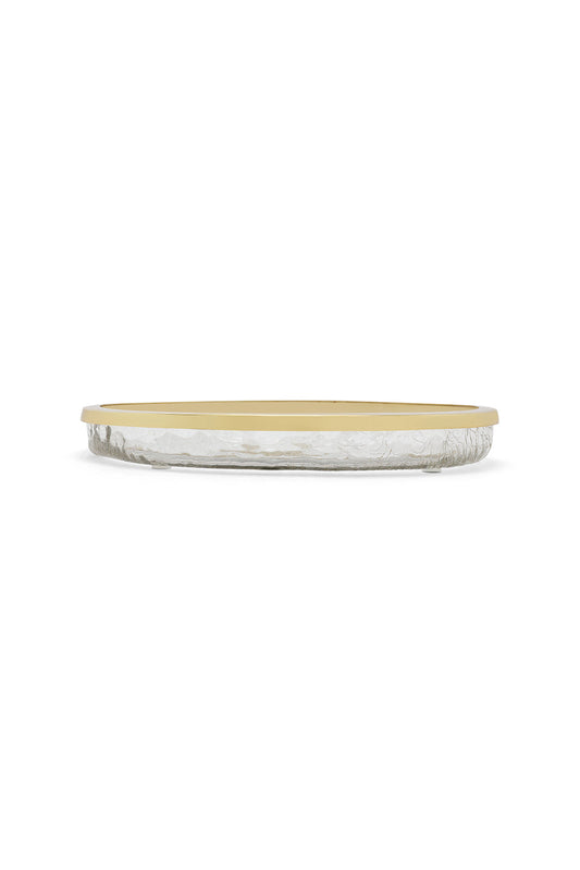 Redtag-Gold-Crackle-Glass-Amenity-Tray-Category:Bathroom-Accessories,-Colour:Gold,-Deals:New-In,-Filter:Home-Bathroom,-HMW-BAC-Bath-Accessories,-New-In-HMW-BAC,-Non-Sale,-S23A,-Section:Homewares-Home-Bathroom-