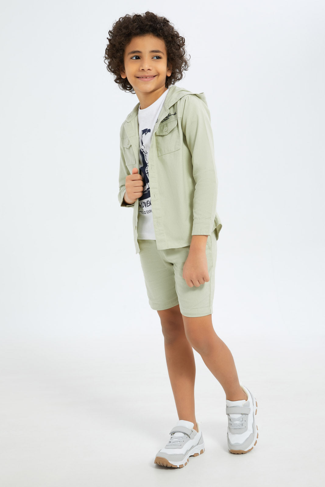 Redtag-Boys-Mint-3-Peice-Set-With-Hooded-Shirt-And-Shorts-BOY-Sets,-Category:Sets,-Colour:Mint,-Deals:New-In,-Dept:Boys,-Filter:Boys-(2-to-8-Yrs),-New-In-BOY-APL,-Non-Sale,-S23B,-Section:Boys-(0-to-14Yrs)-Boys-2 to 8 Years
