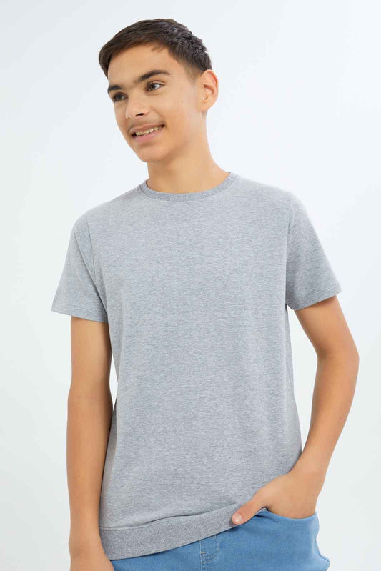 Redtag-Boys-Grey-Mel-Plain-Sweet-Tee-BSR-Sweatshirts,-Category:Sweatshirts,-Colour:Grey,-Deals:New-In,-Dept:Boys,-Filter:Senior-Boys-(8-to-14-Yrs),-New-In-BSR-APL,-Non-Sale,-S23A,-Section:Boys-(0-to-14Yrs),-TBL-Senior-Boys-9 to 14 Years